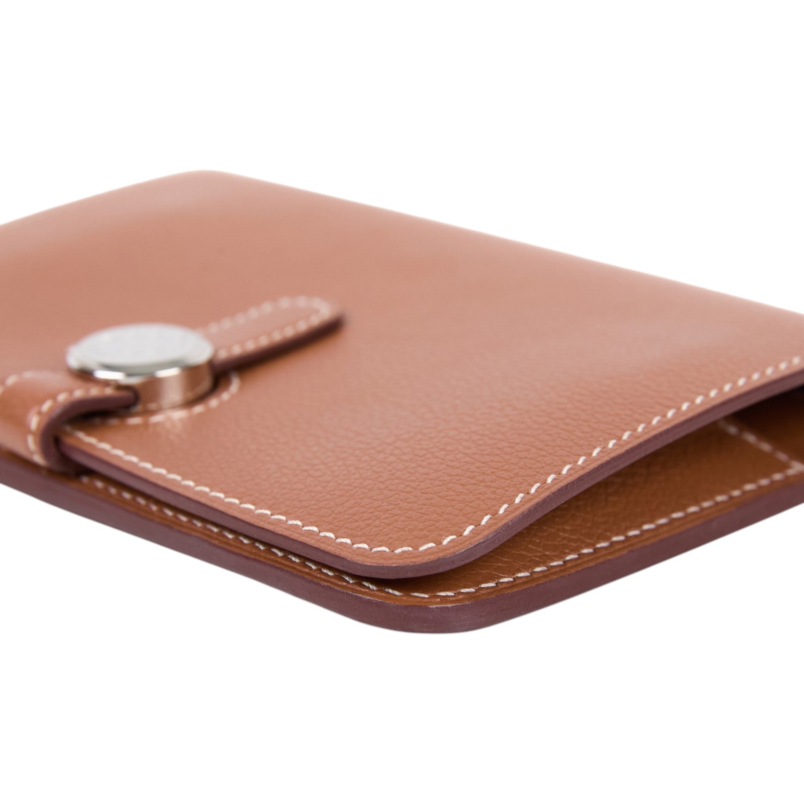 愛馬仕 Hermes Dogon 錢包 短夾 銀色五金 金棕色 H066382CK37 /U NN 011 GP  原廠盒子/購買證明影本