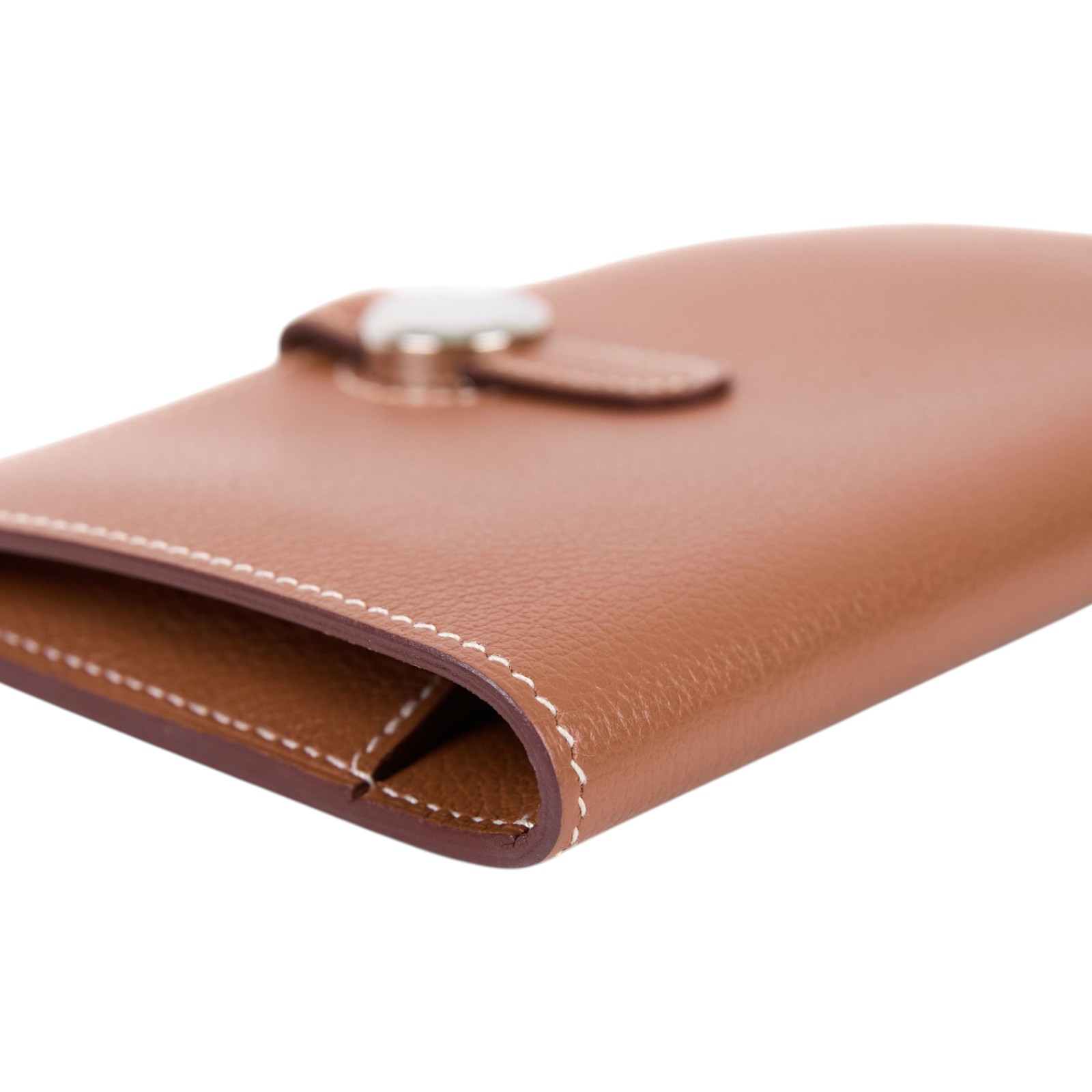 愛馬仕 Hermes Dogon 錢包 短夾 銀色五金 金棕色 H066382CK37 /U NN 011 GP  原廠盒子/購買證明影本