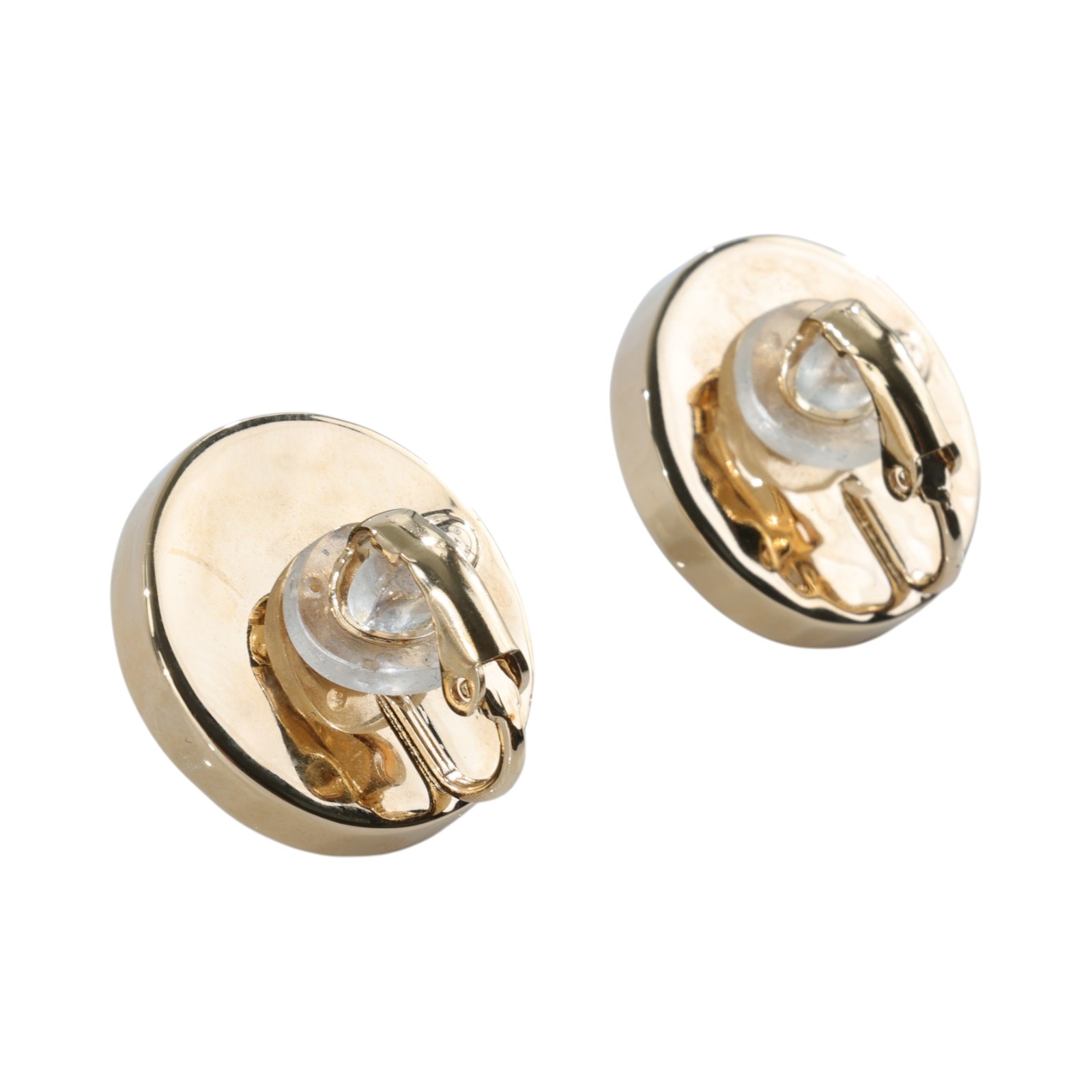 香奈兒 CHANEL 耳釘式耳環 Stud Earrings ABH732 B24774B26 A 金色珍珠圓盤耳夾 原廠盒子/底襯