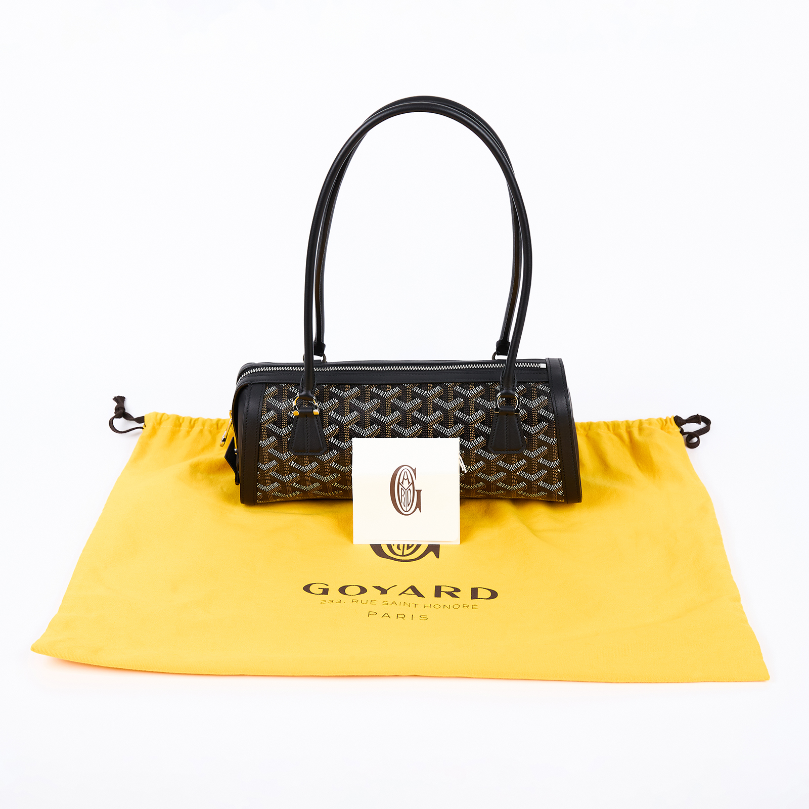 高雅德 GOYARD Bonbonnière 手提包 肩背包 PM BONBONPMLTY 黑Bonbonniere法棍包 防塵袋
