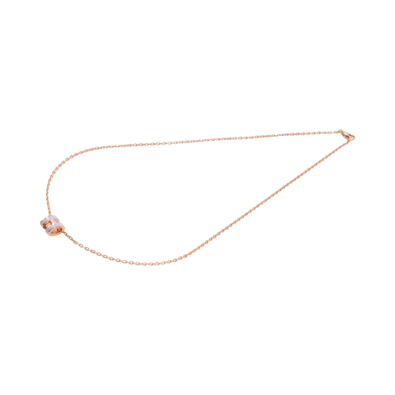 愛馬仕 Hermes Mini Pop H 墜飾 POPHPMINI ST 02 65 粉/金MINI POP H項鍊 原廠盒子/防塵袋/內襯