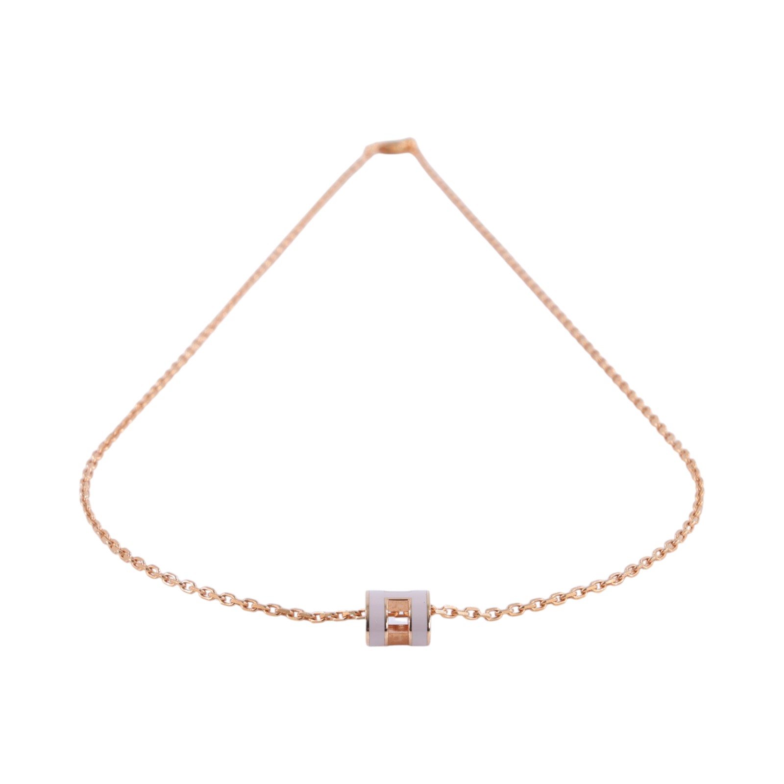 愛馬仕 Hermes Mini Pop H 墜飾 POPHPMINI ST 02 65 粉/金MINI POP H項鍊 原廠盒子/防塵袋/內襯