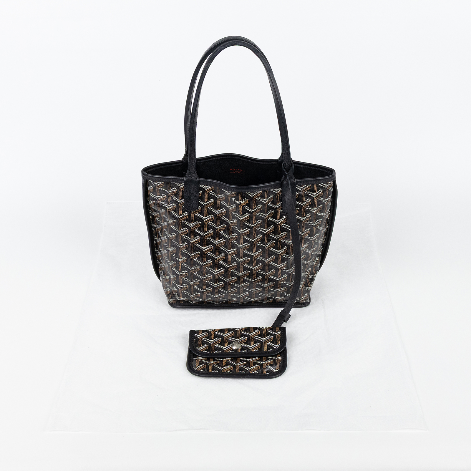 高雅德 GOYARD Anjou Mini Bag 托特包 ANJOUSMINCG 黑ANJOU MINI 內袋