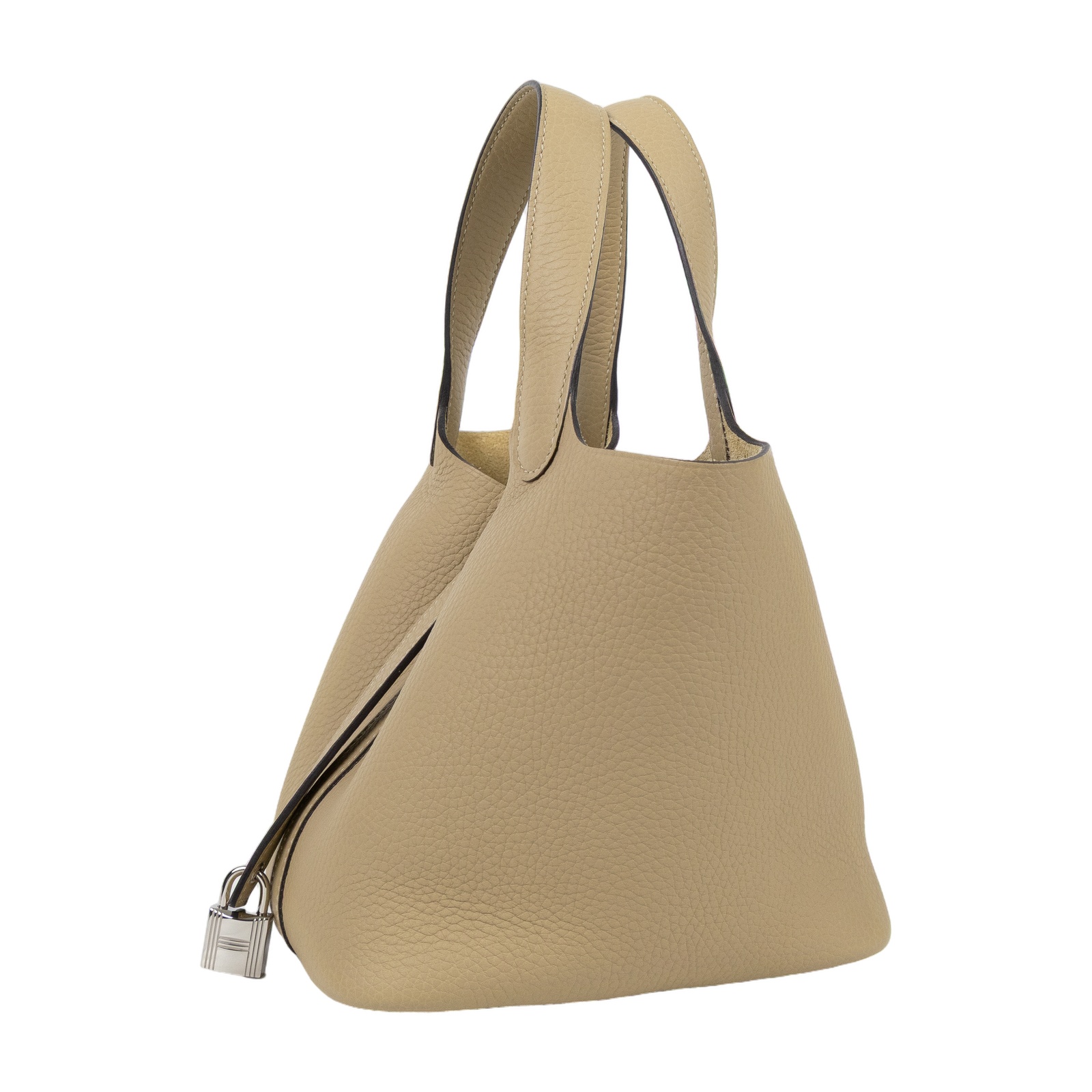 愛馬仕 Hermes Picotin Lock 18 菜籃子包 銀色五金 風衣灰色 H056289CKS2 /  防塵袋/原廠盒子/鎖組/購買證明