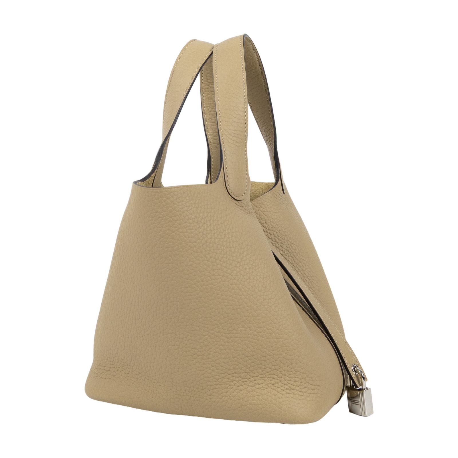愛馬仕 Hermes Picotin Lock 18 菜籃子包 銀色五金 風衣灰色 H056289CKS2 /  防塵袋/原廠盒子/鎖組/購買證明