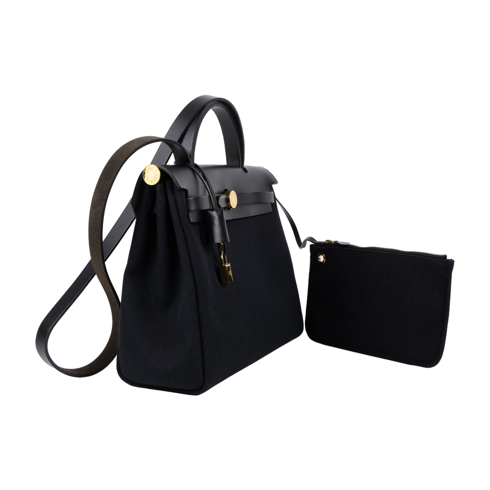 愛馬仕 Hermes Herbag Zip 31 HER31 Z TS 001 AU Z刻 黑金HERBAG31 防塵袋/鎖組/內袋
