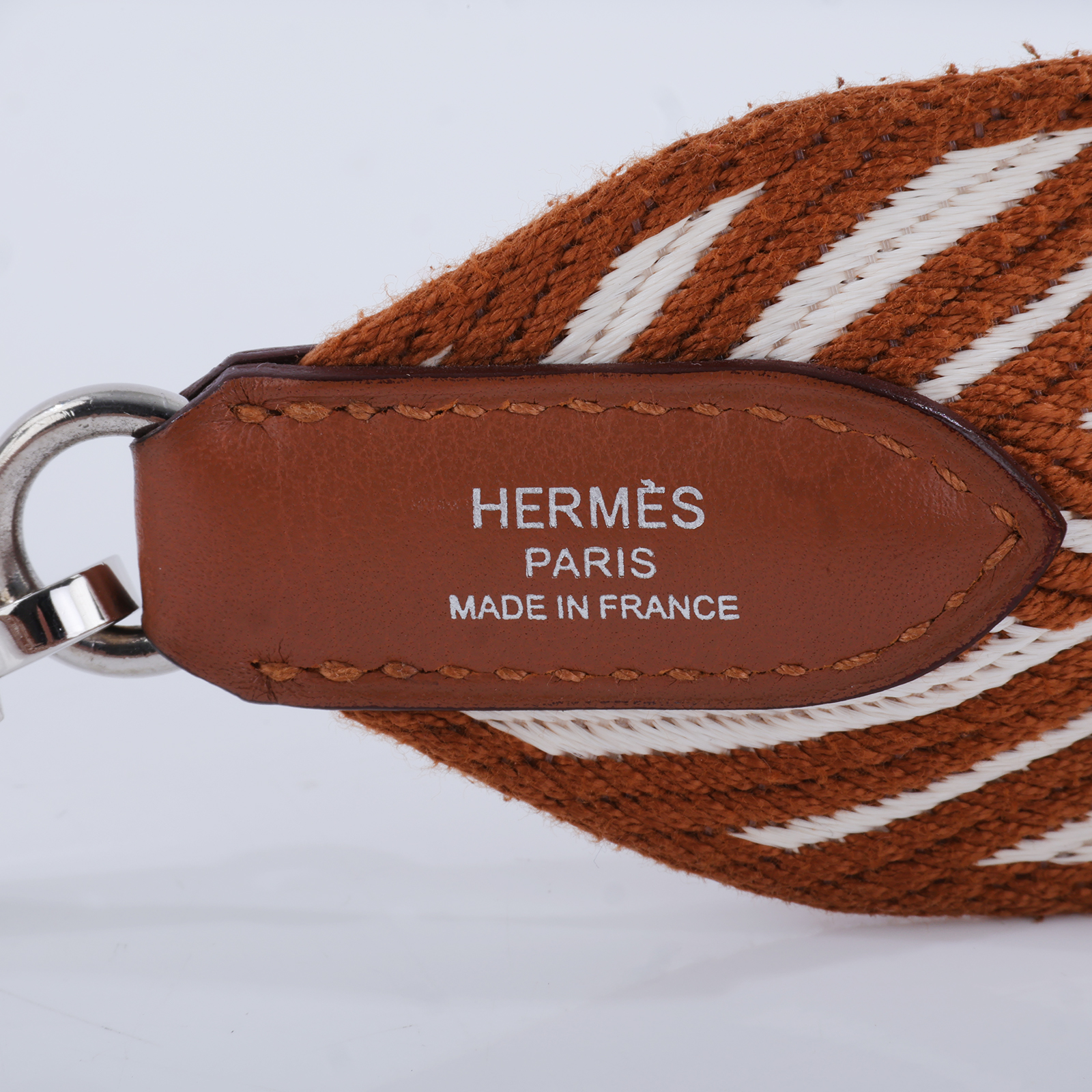 愛馬仕 Hermes Sangle zigzag 肩帶 背帶 50mm  DSA010XX D刻 棕Sangle zigzag背帶 防塵袋