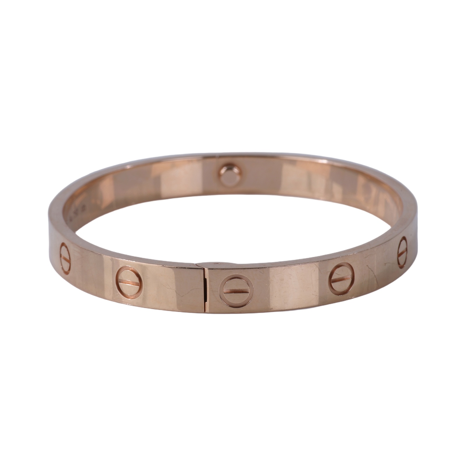 卡地亞 CARTIER LOVE手環 玫瑰金 單邊螺絲鎖扣 經典款 B6081717 RG LOVE手環 #17 原廠盒子/保證卡