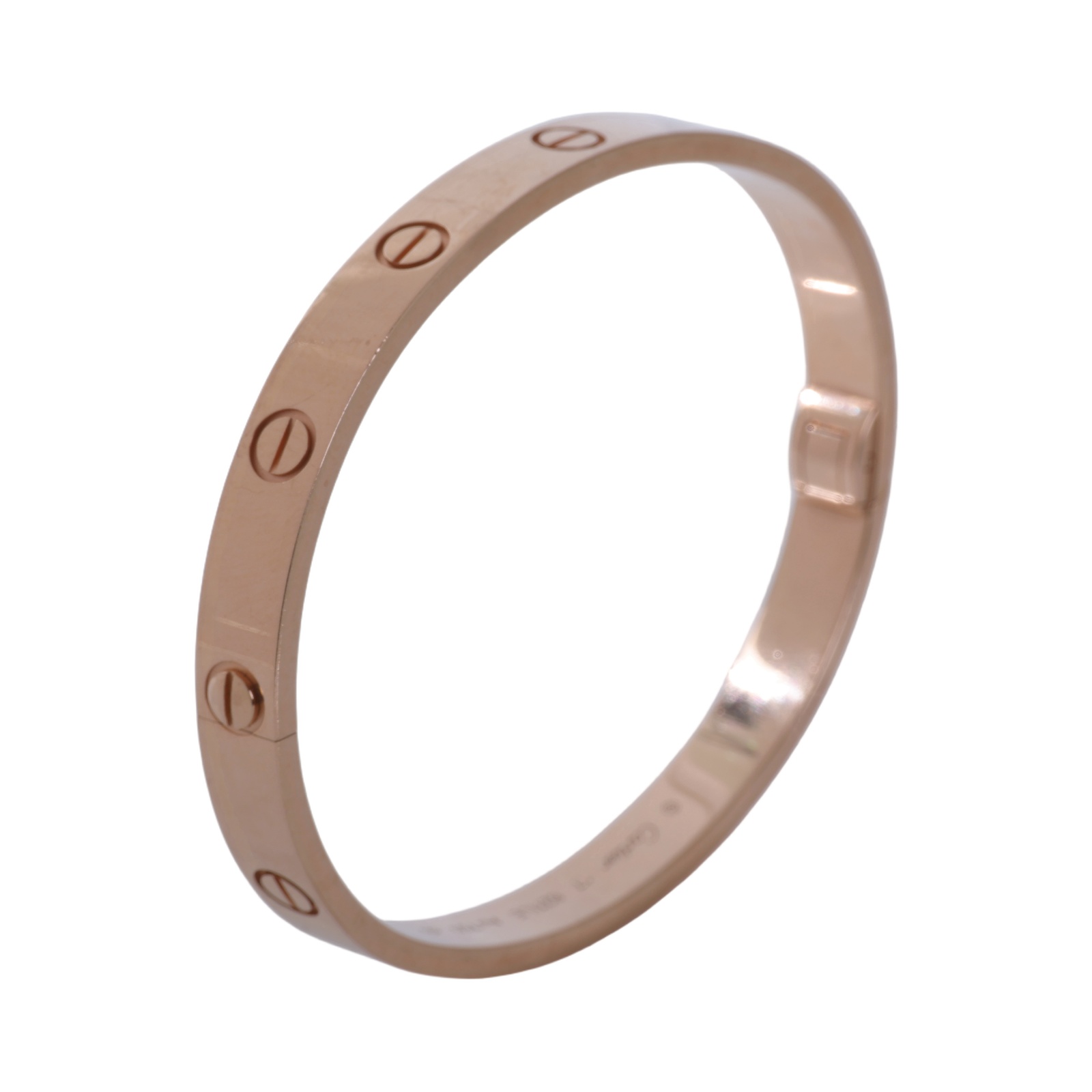 卡地亞 CARTIER LOVE手環 玫瑰金 單邊螺絲鎖扣 經典款 B6081717 RG LOVE手環 #17 原廠盒子/保證卡