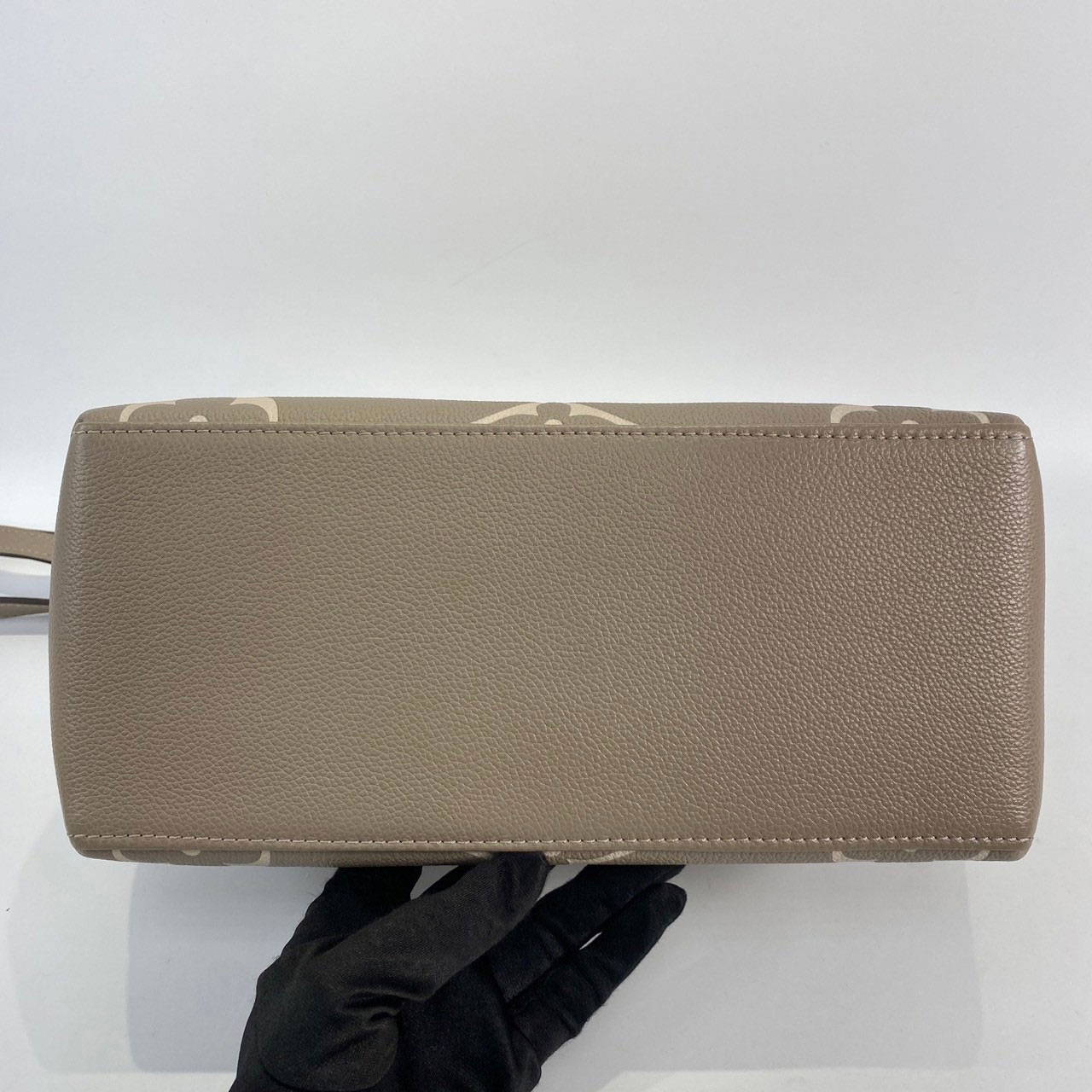 路易威登 LOUIS VUITTON Petit Palais 斑鳩灰奶油 壓花粒面牛皮 手提包 單肩包 M58914 晶片款  防塵袋/背帶/鑰匙