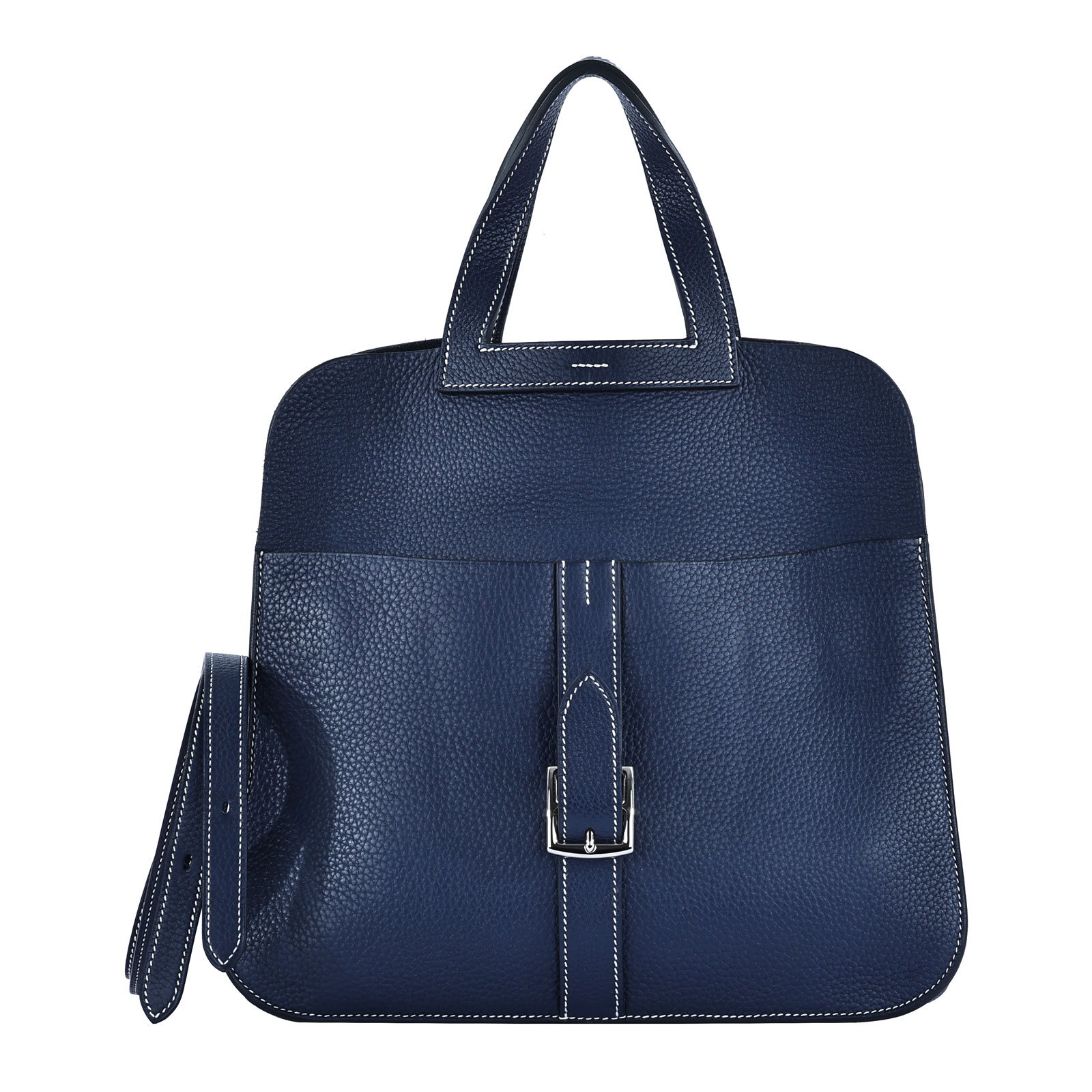 愛馬仕 Hermès Halzan 31 牛皮手拿 手提 肩背 斜背包 HZ31 □R刻 藍HALZAN31 防塵袋/背帶