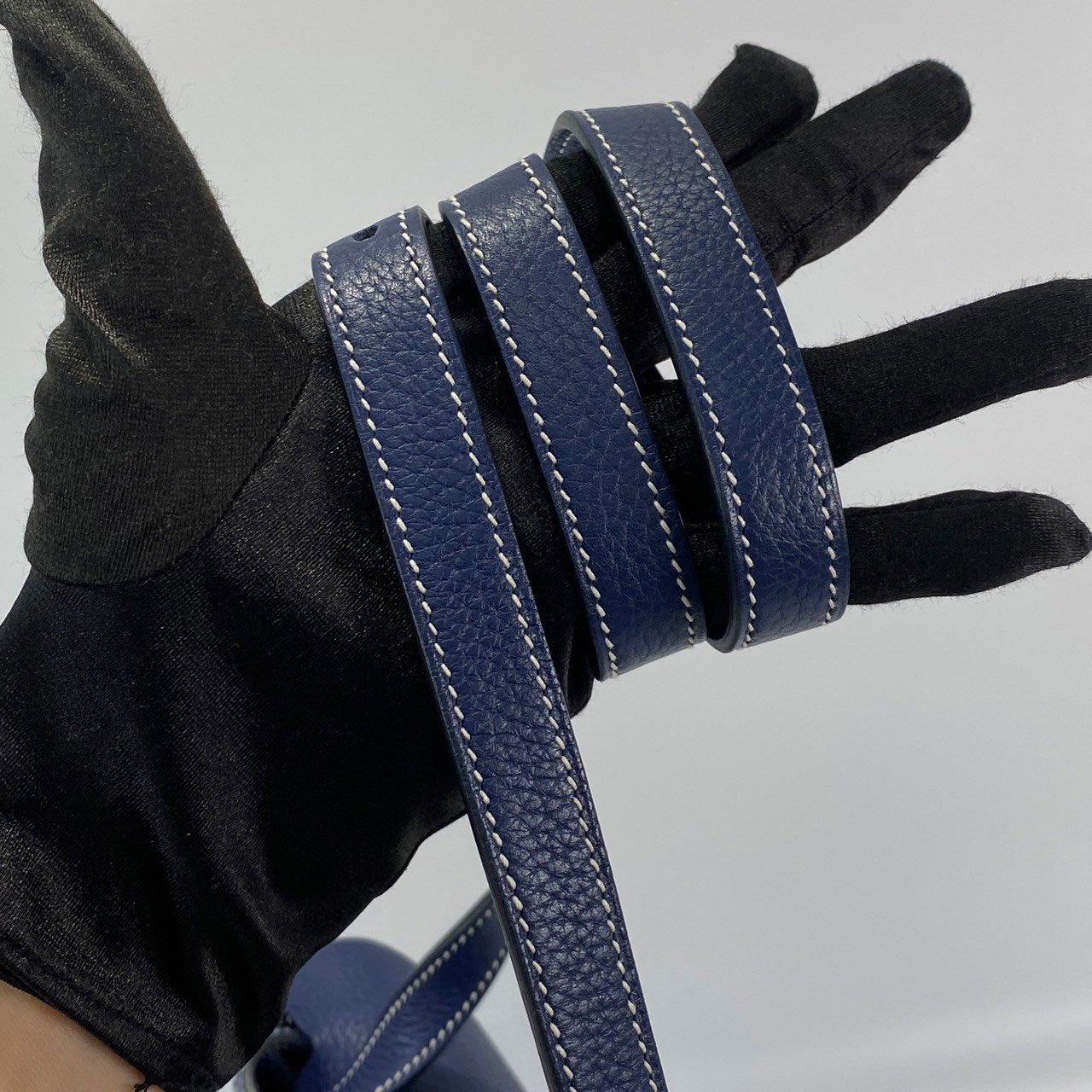 愛馬仕 Hermès Halzan 31 牛皮手拿 手提 肩背 斜背包 HZ31 □R刻 藍HALZAN31 防塵袋/背帶