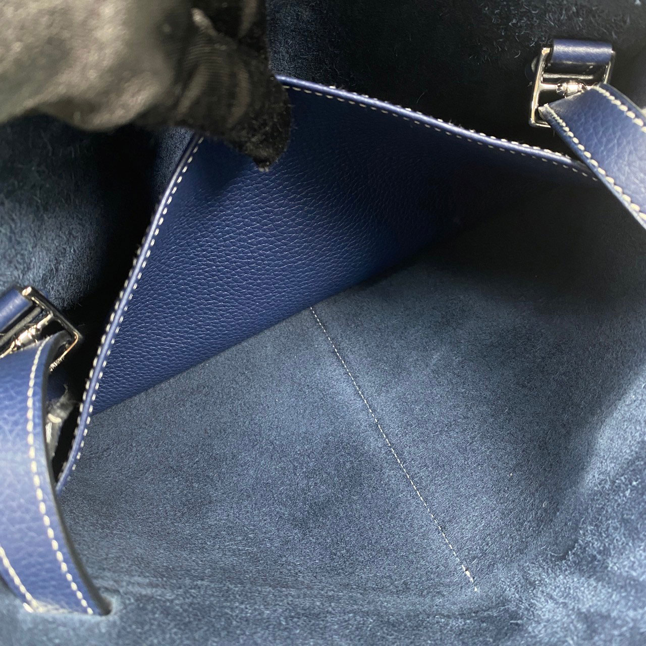 愛馬仕 Hermès Halzan 31 牛皮手拿 手提 肩背 斜背包 HZ31 □R刻 藍HALZAN31 防塵袋/背帶