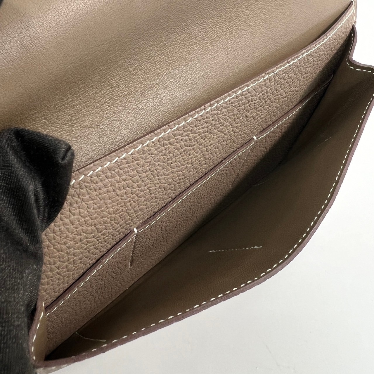 愛馬仕 Hermès Dogon Wallet 錢包 長夾 DOGONW Y刻 大象灰Dogon長夾 原廠盒子//購買證明影本