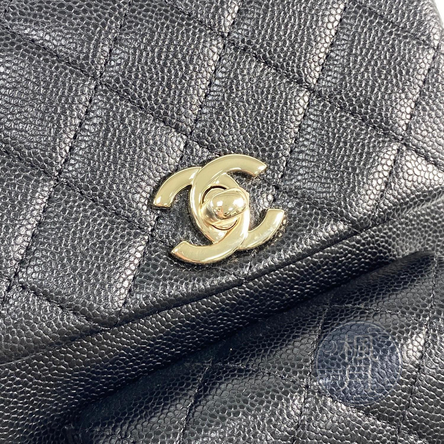 香奈兒 CHANEL 粒紋小牛皮 金色金屬 小型 後背包 AS4399 晶片款 黑荔枝DUMA坦克後背包 小號 原廠盒子/防塵袋/購買證明影本