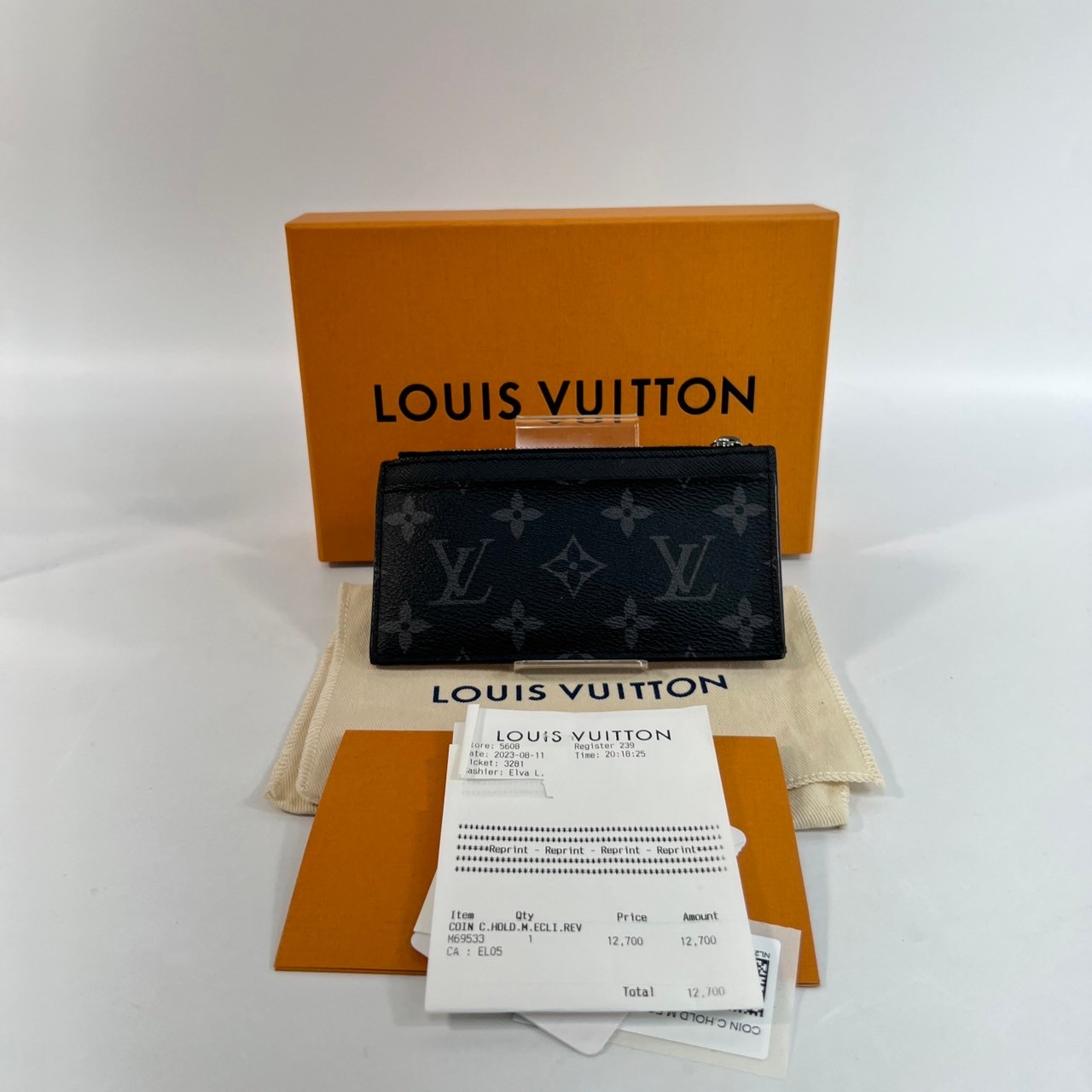 路易威登 LOUIS VUITTON 零錢卡片包 M69533 黑原花卡夾零錢包 原廠盒子/防塵袋/購買證明