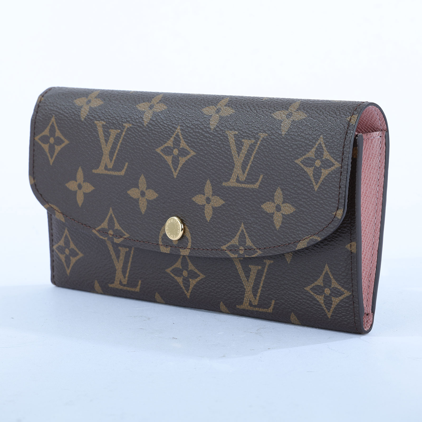 路易威登 LOUIS VUITTON Emilie 長夾 經典帆布 芭蕾粉色 M61289 晶片款 原花內粉EMILIE長夾 原廠盒子/防塵袋/購買證明