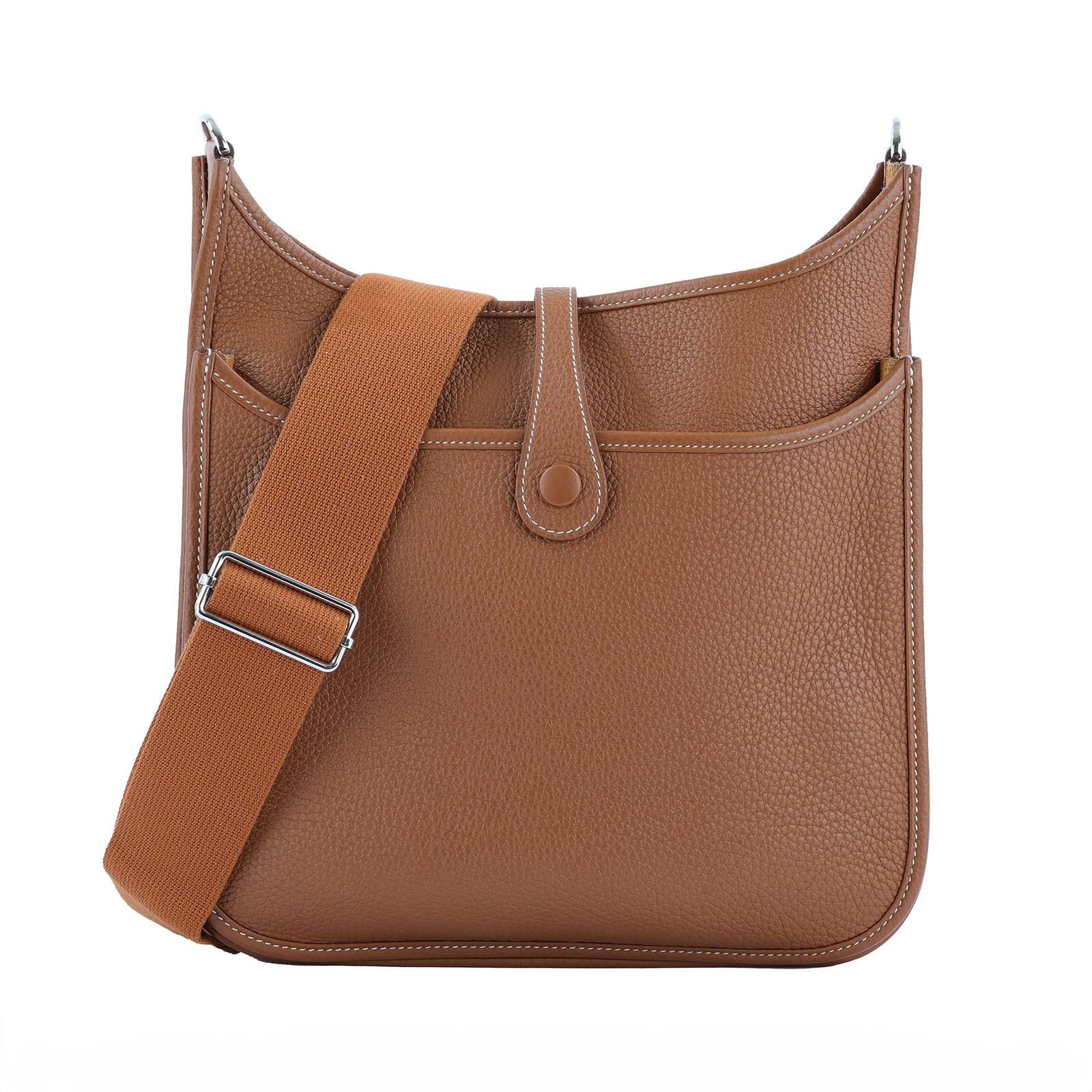愛馬仕 Hermès Evelyne Bag 伊芙琳包 29 馬蹄型 EV29 B刻 金棕Evelyne29 背帶
