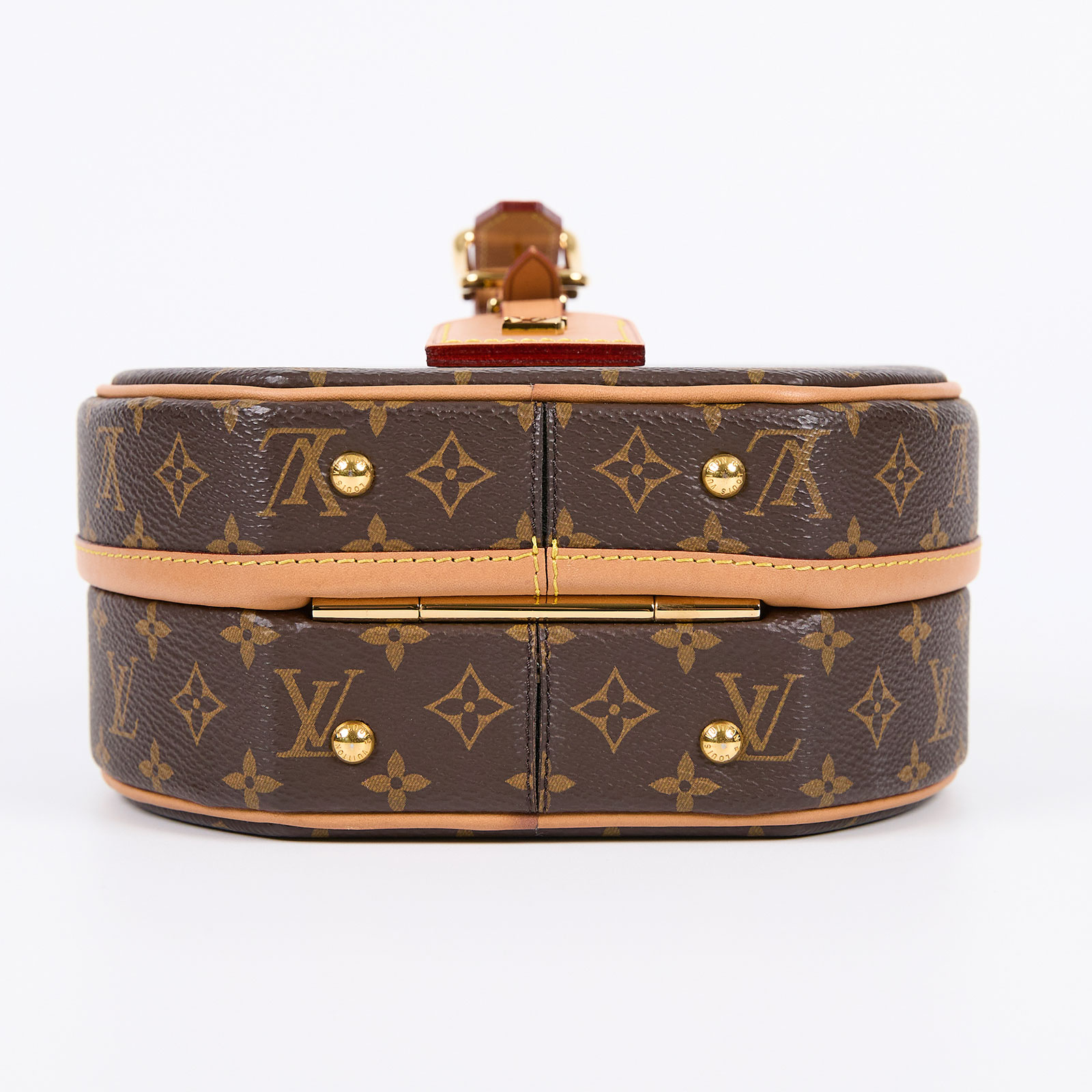 路易威登 LOUIS VUITTON Petite Boite Chapeau 帆布 手提 斜背包 M43514 棕原花PETITE BOITE CHAP 背帶