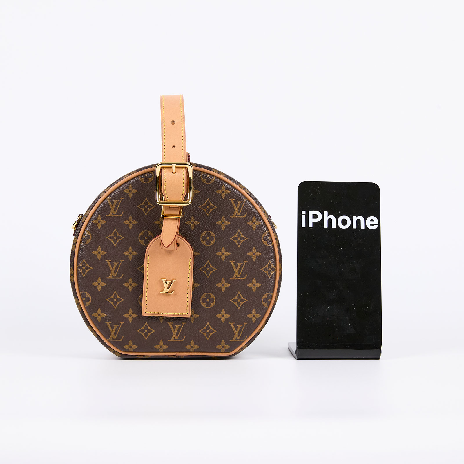 路易威登 LOUIS VUITTON Petite Boite Chapeau 帆布 手提 斜背包 M43514 棕原花PETITE BOITE CHAP 背帶