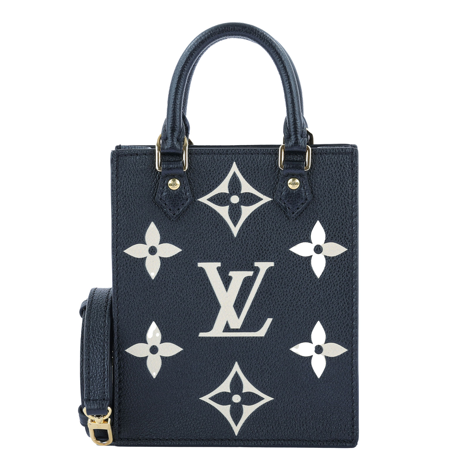 路易威登 LOUIS VUITTON Petit Sac Plat 斜背琴譜包 黑色 米色 M81416 晶片款  原廠盒子/防塵袋/背帶