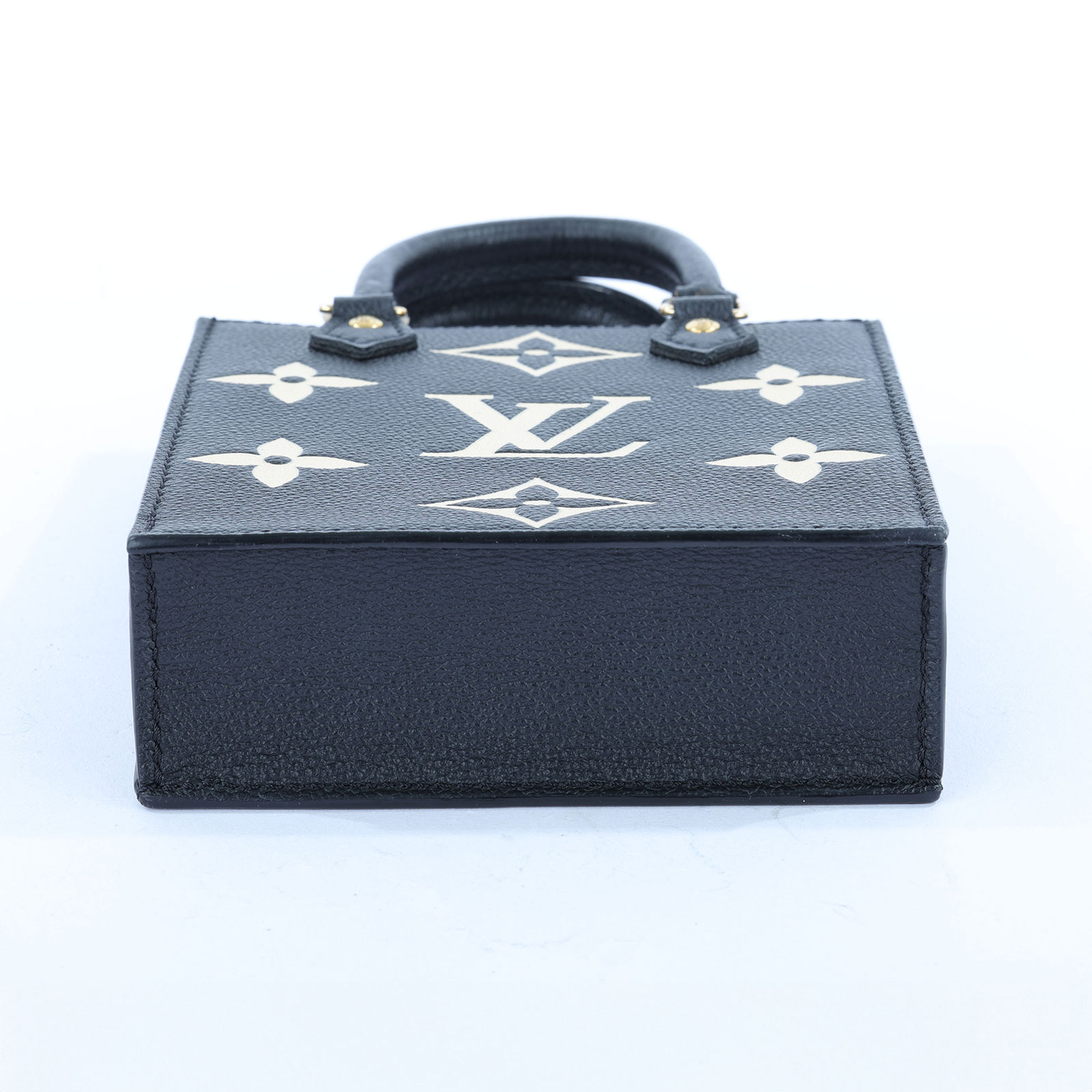 路易威登 LOUIS VUITTON Petit Sac Plat 斜背琴譜包 黑色 米色 M81416 晶片款  原廠盒子/防塵袋/背帶