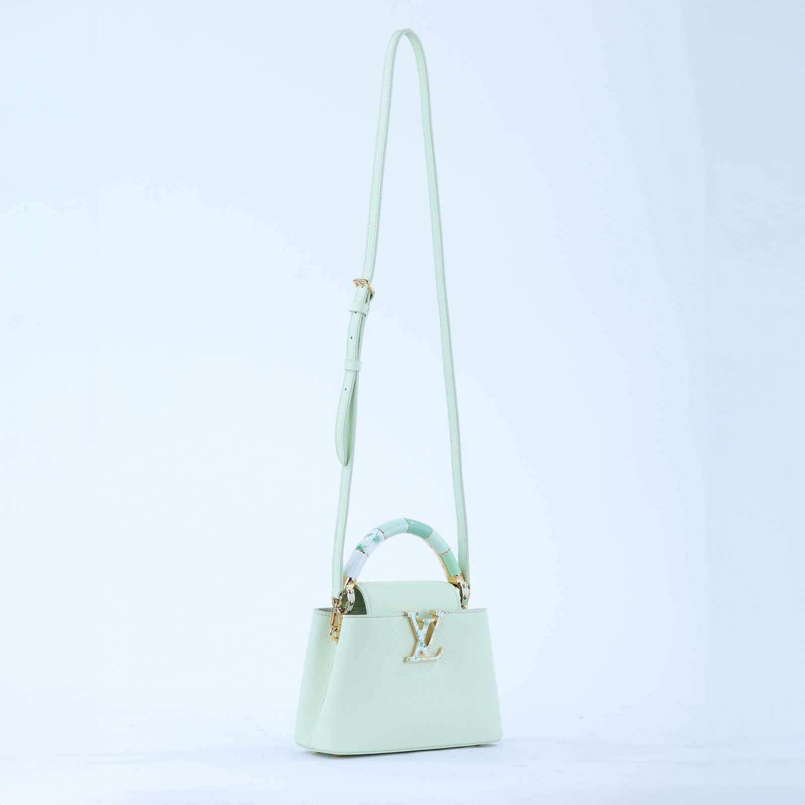 路易威登 LOUIS VUITTON Capucines Mini Bag 迷你 手提包 M21639 晶片款  原廠盒子/防塵袋/背帶