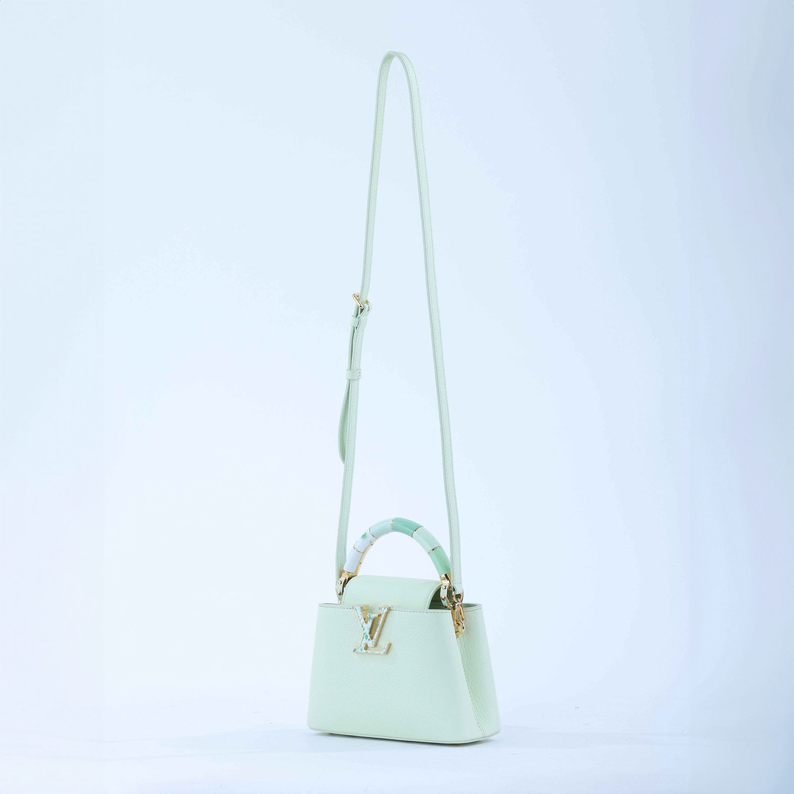 路易威登 LOUIS VUITTON Capucines Mini Bag 迷你 手提包 M21639 晶片款  原廠盒子/防塵袋/背帶