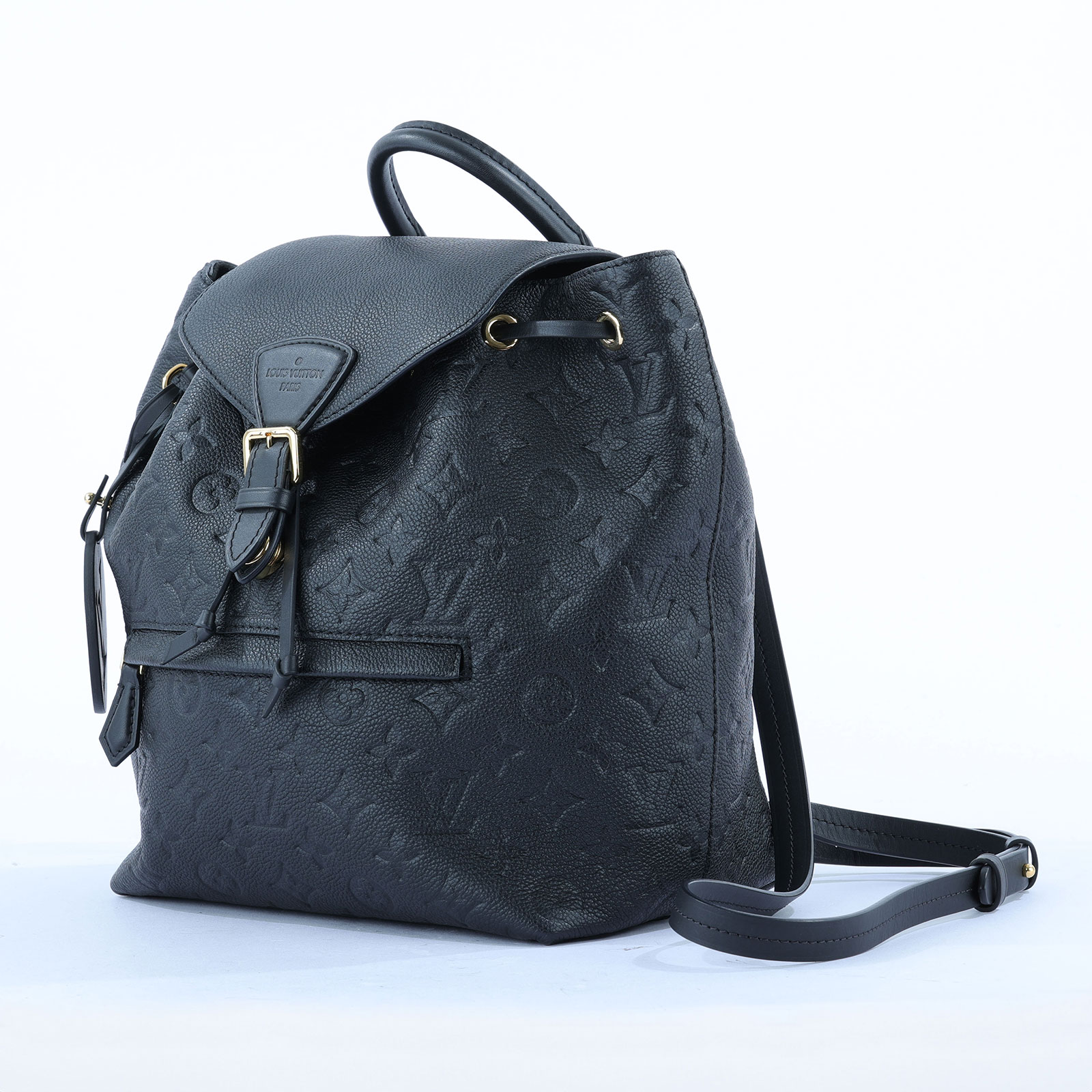 路易威登 LOUIS VUITTON Montsouris 雙肩 後背包 M45205 晶片款 黑MONTSOURIS 後背包 防塵袋