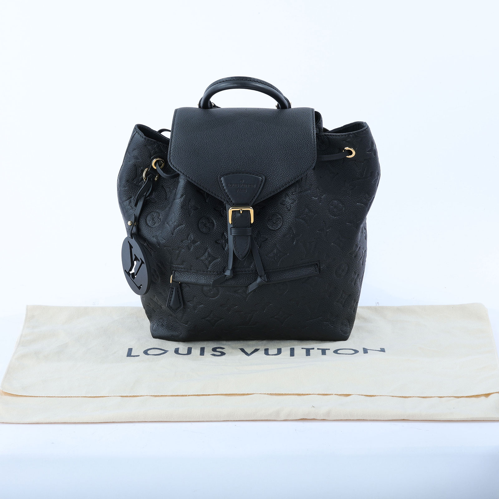 路易威登 LOUIS VUITTON Montsouris 雙肩 後背包 M45205 晶片款 黑MONTSOURIS 後背包 防塵袋