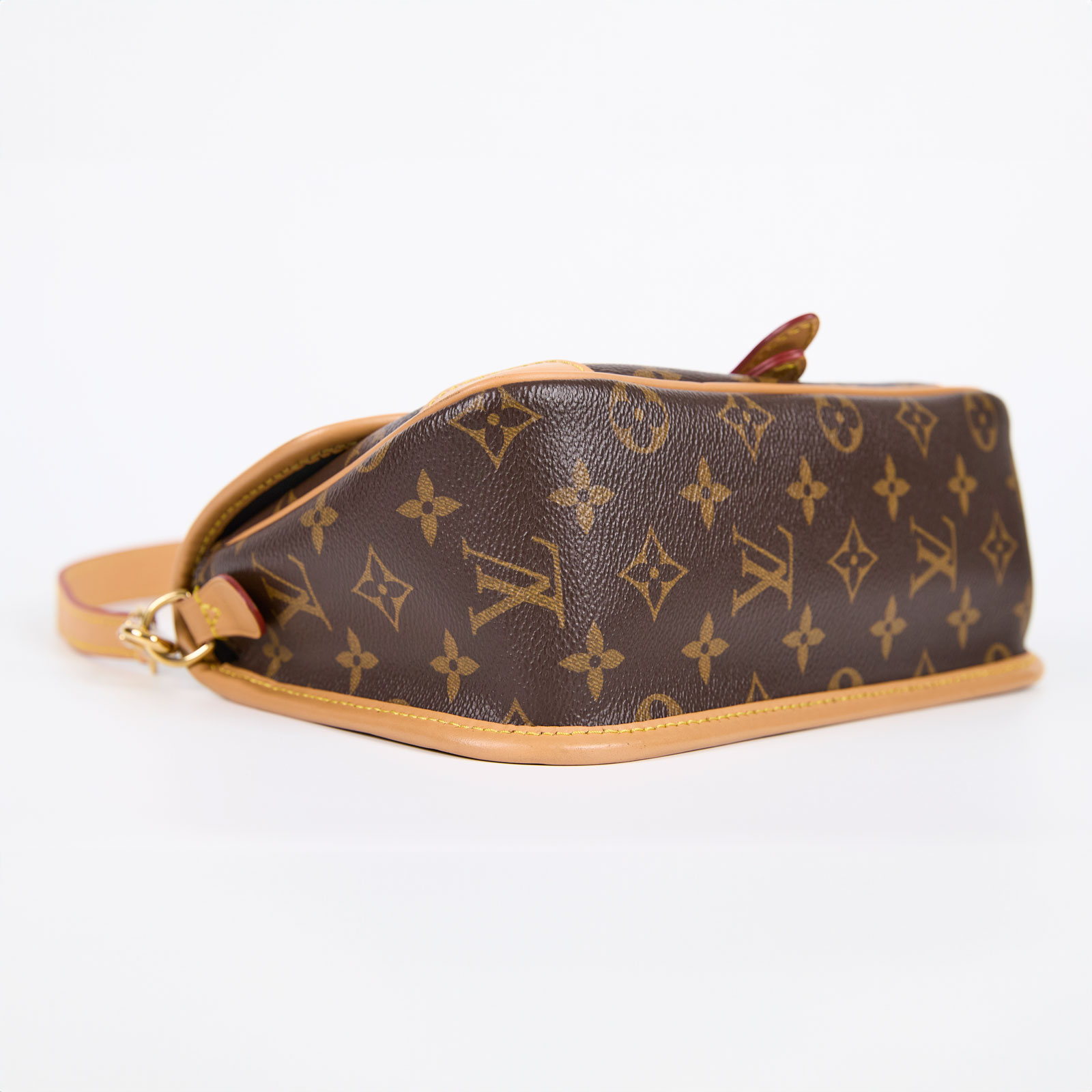 路易威登 LOUIS VUITTON Diane 腋下包法棍 單肩背包 經典帆布 M45985 晶片款 原花DIANE肩背包 背帶2