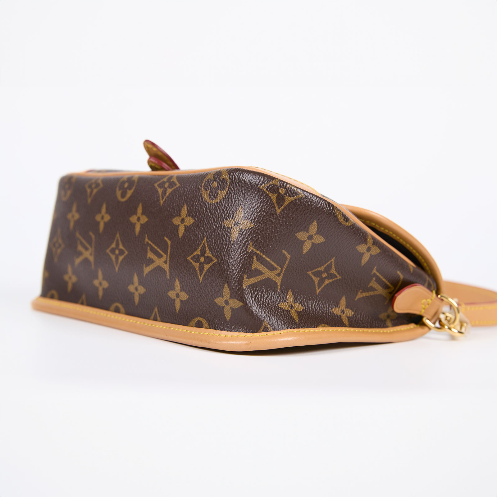 路易威登 LOUIS VUITTON Diane 腋下包法棍 單肩背包 經典帆布 M45985 晶片款 原花DIANE肩背包 背帶2