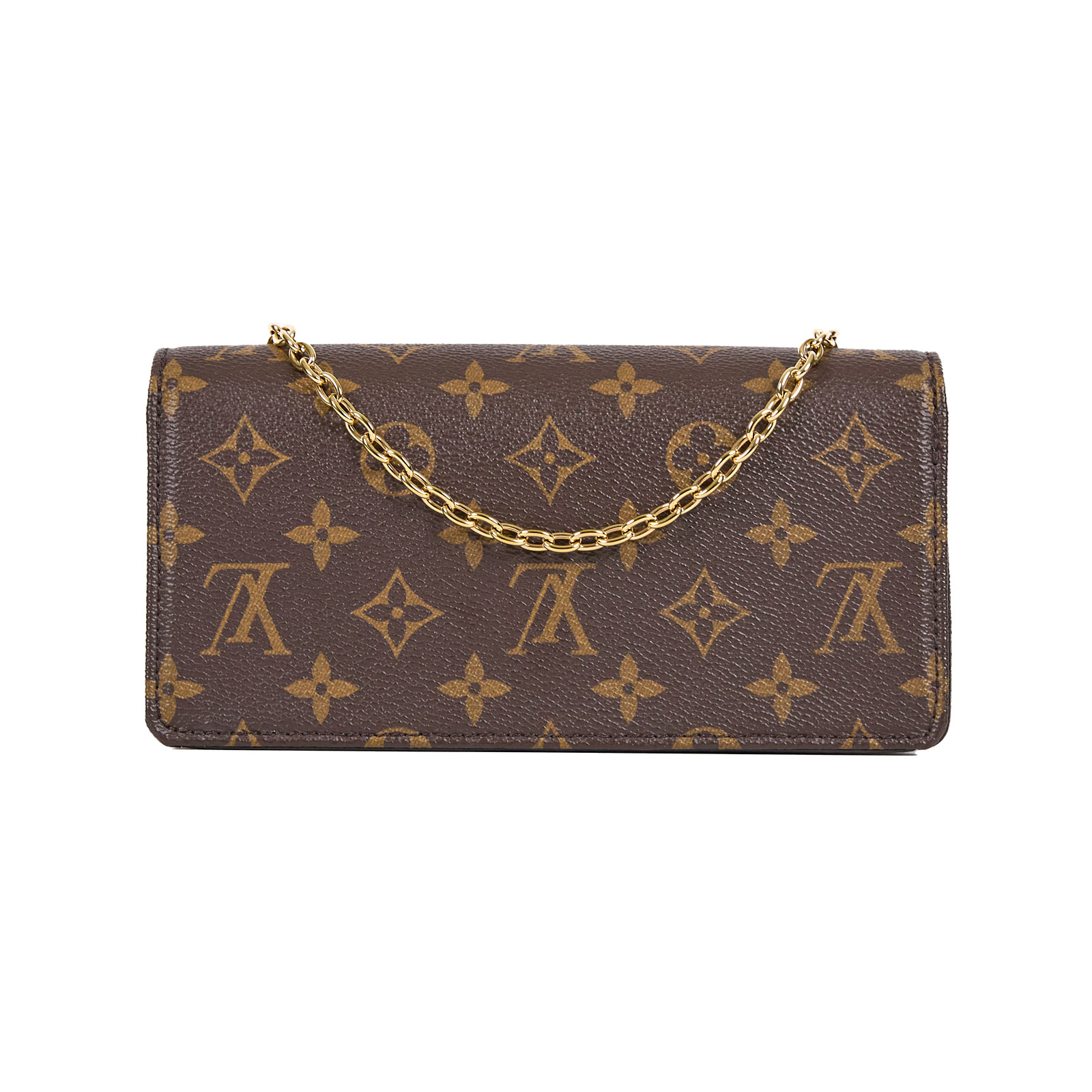 路易威登 LOUIS VUITTON Wallet On Chain Lily 三合一 斜挎包 經典原花 帆布 錢包 M82509 晶片款  原廠盒子/防塵袋/購買證明