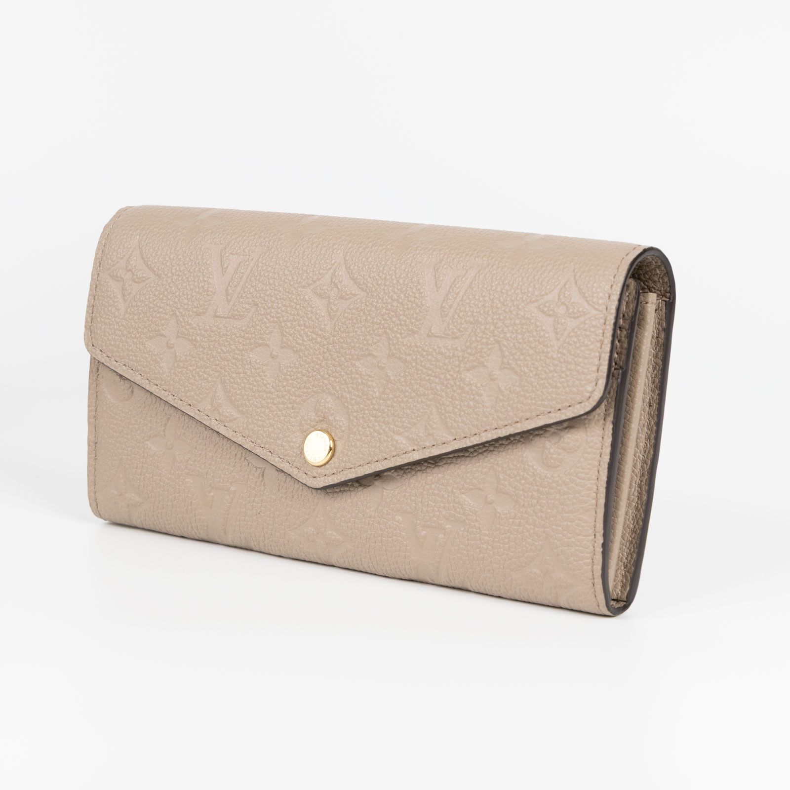 路易威登 LOUIS VUITTON Sarah 錢包 信封式 長夾 斑鳩灰 M82256 晶片款 斑鳩灰掀蓋長夾 原廠盒子/防塵袋