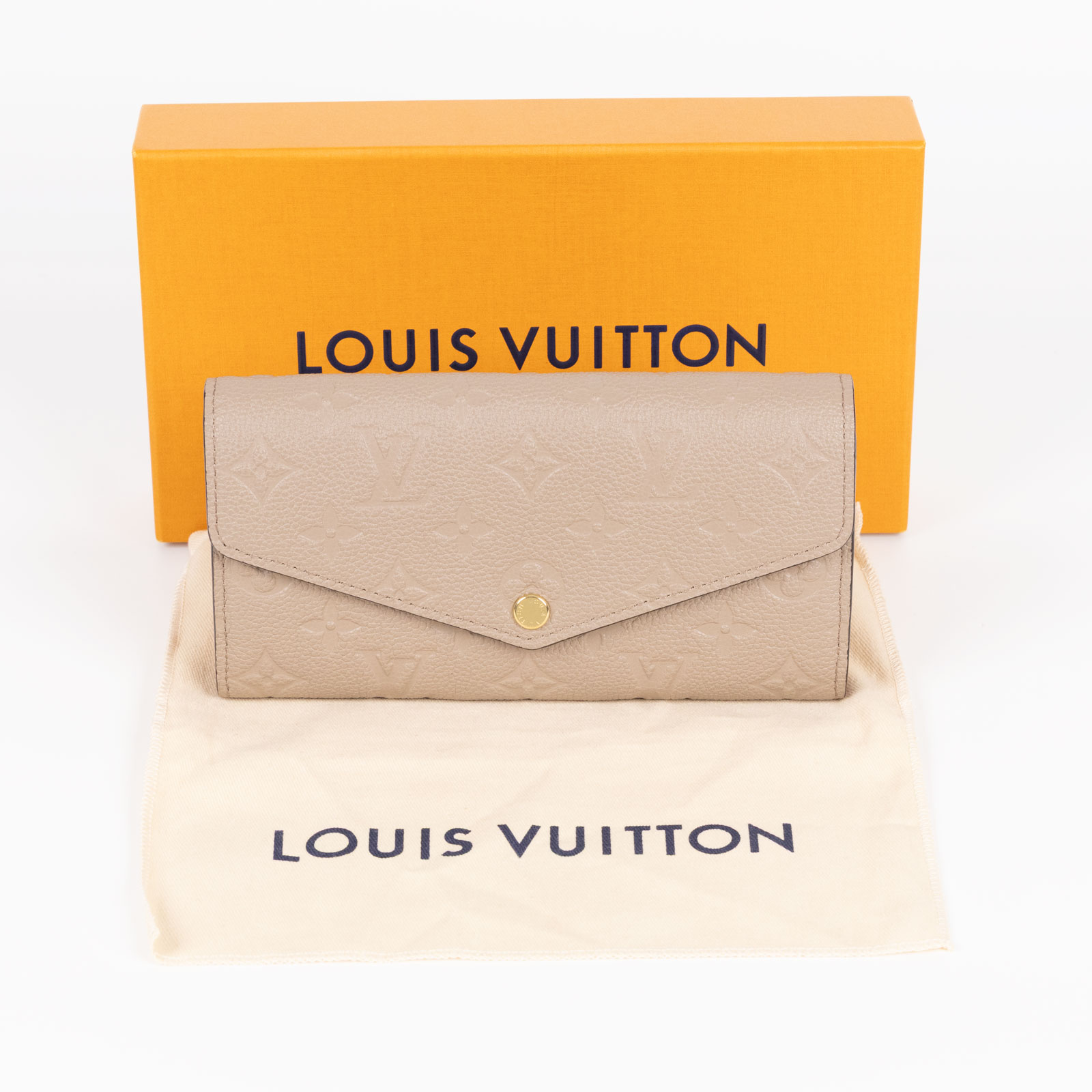 路易威登 LOUIS VUITTON Sarah 錢包 信封式 長夾 斑鳩灰 M82256 晶片款 斑鳩灰掀蓋長夾 原廠盒子/防塵袋