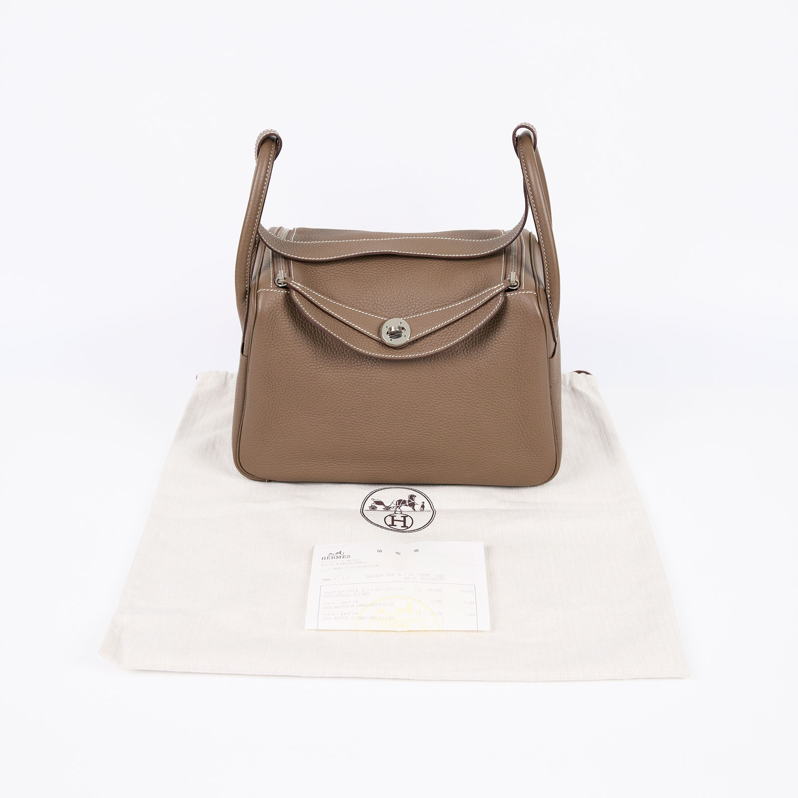 愛馬仕 Hermès Lindy 琳迪包 30 LD30 X刻 大象灰LINDY30 防塵袋/購買證明