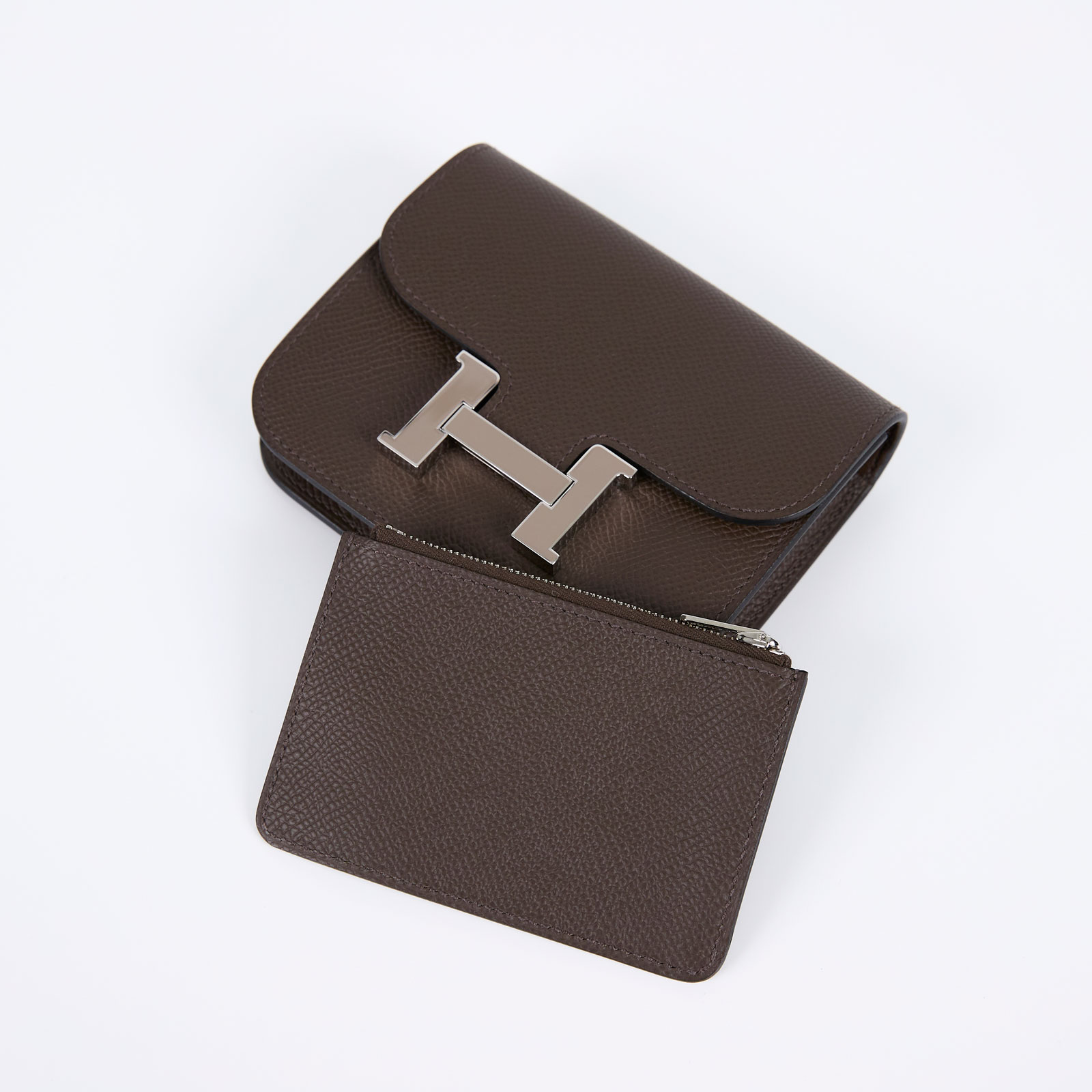 愛馬仕 Hermès Constance Bag Epsom 康康包 短夾 Slim  CNSLIM B刻/色號4C  原廠盒子/防塵袋/國外購買證明