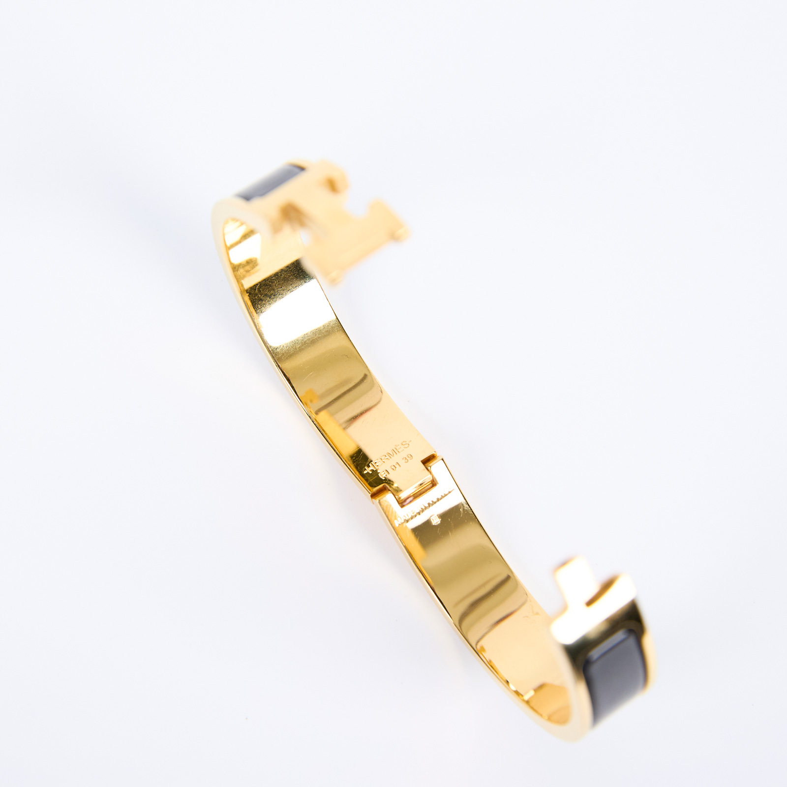 愛馬仕 Hermès Clic H PM 手環 CLICHBPM FL 01 39 黑金CLIC H手環PM 原廠盒子/防塵袋