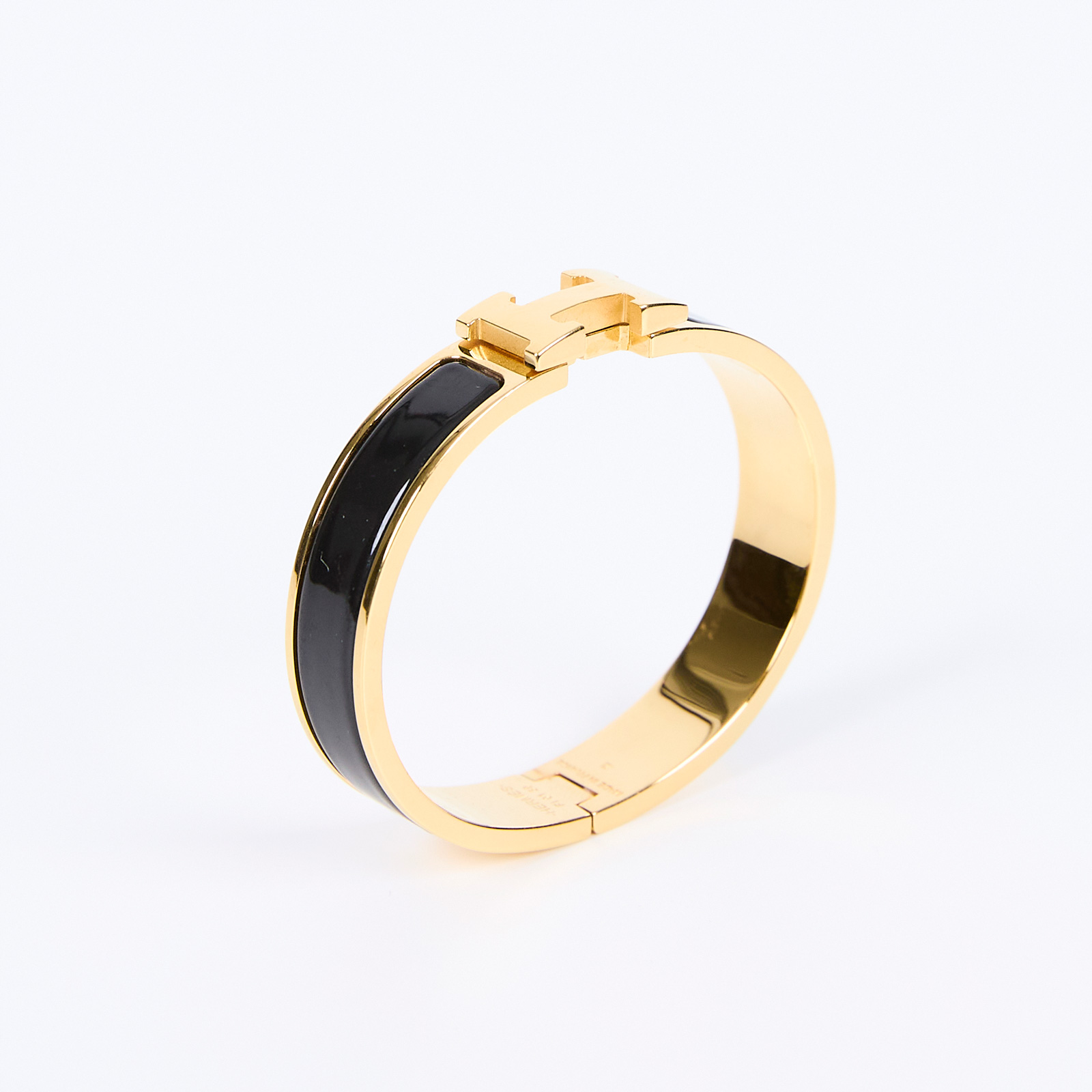 愛馬仕 Hermès Clic H PM 手環 CLICHBPM FL 01 39 黑金CLIC H手環PM 原廠盒子/防塵袋