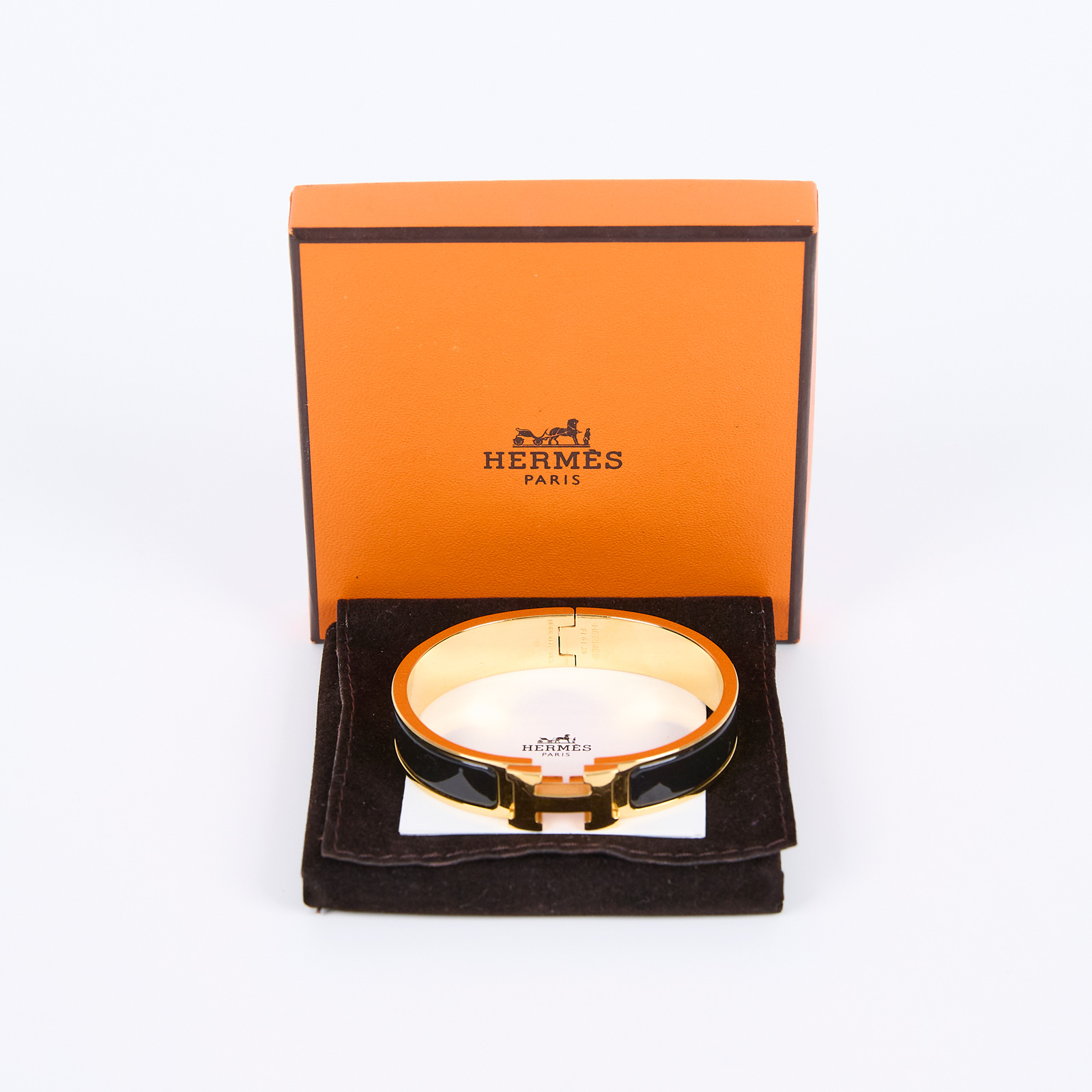 愛馬仕 Hermès Clic H PM 手環 CLICHBPM FL 01 39 黑金CLIC H手環PM 原廠盒子/防塵袋