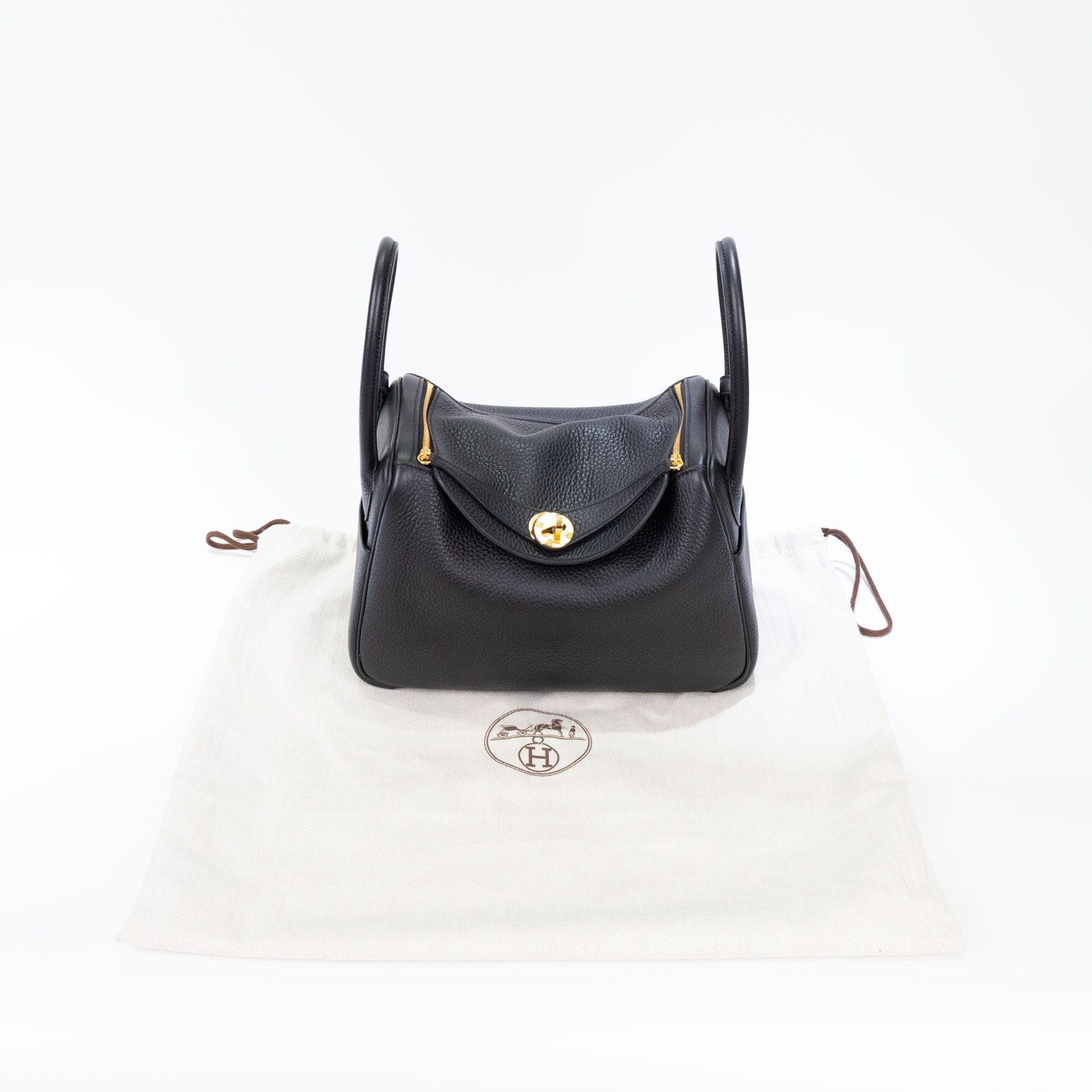 愛馬仕 Hermès Lindy 琳迪包 26 LD26 W刻 黑金LINDY26 防塵袋