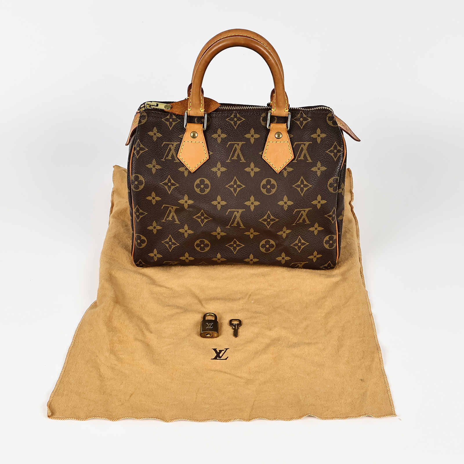 路易威登 LOUIS VUITTON Speedy 25 舊款 手提波士頓包 經典帆布 M41528 原花SPEEDY 25 鎖組/防塵袋
