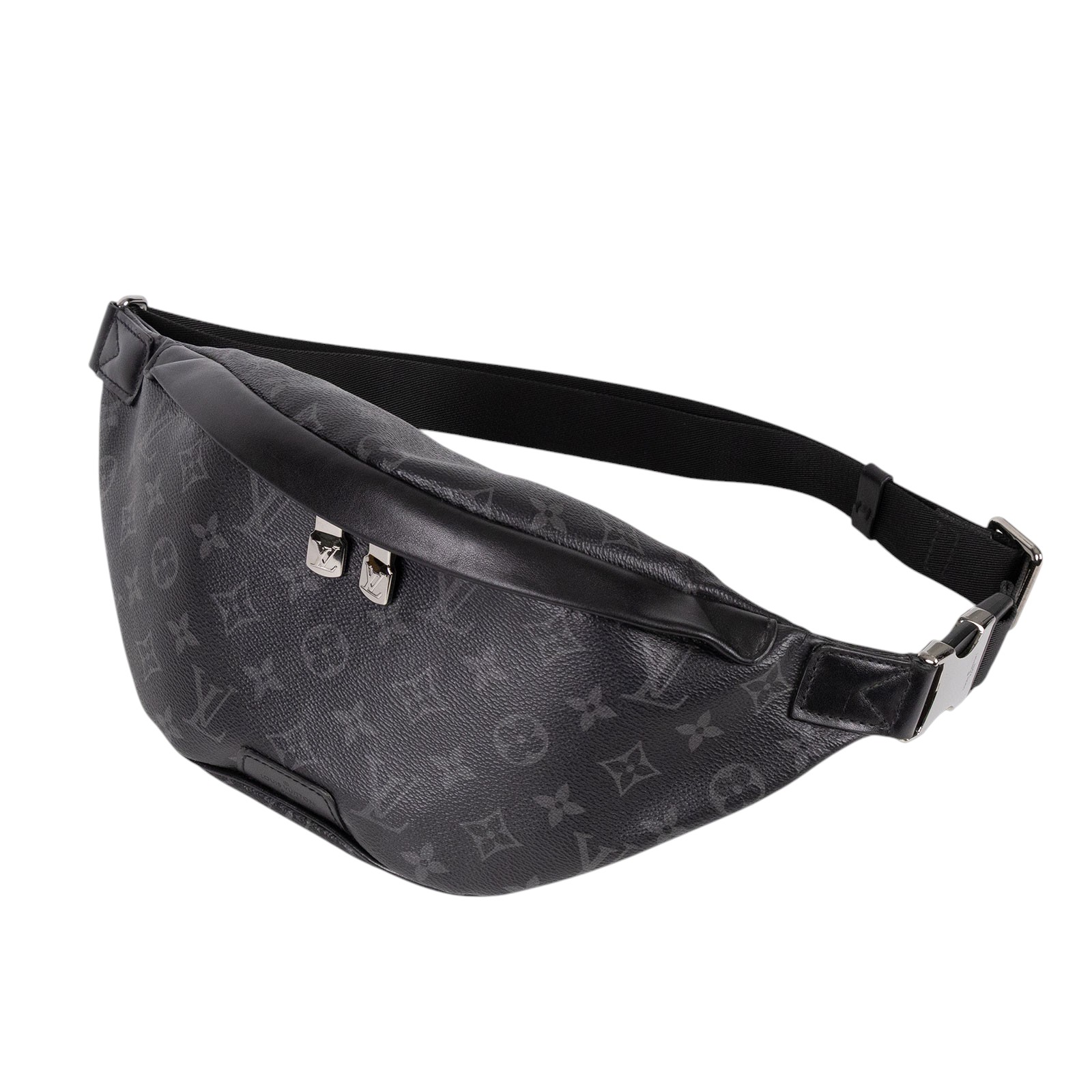 路易威登 LOUIS VUITTON Discovery PM 腰包 Monogram Eclipse 黑色 M46035 晶片款  原廠盒子/防塵袋/購買證明