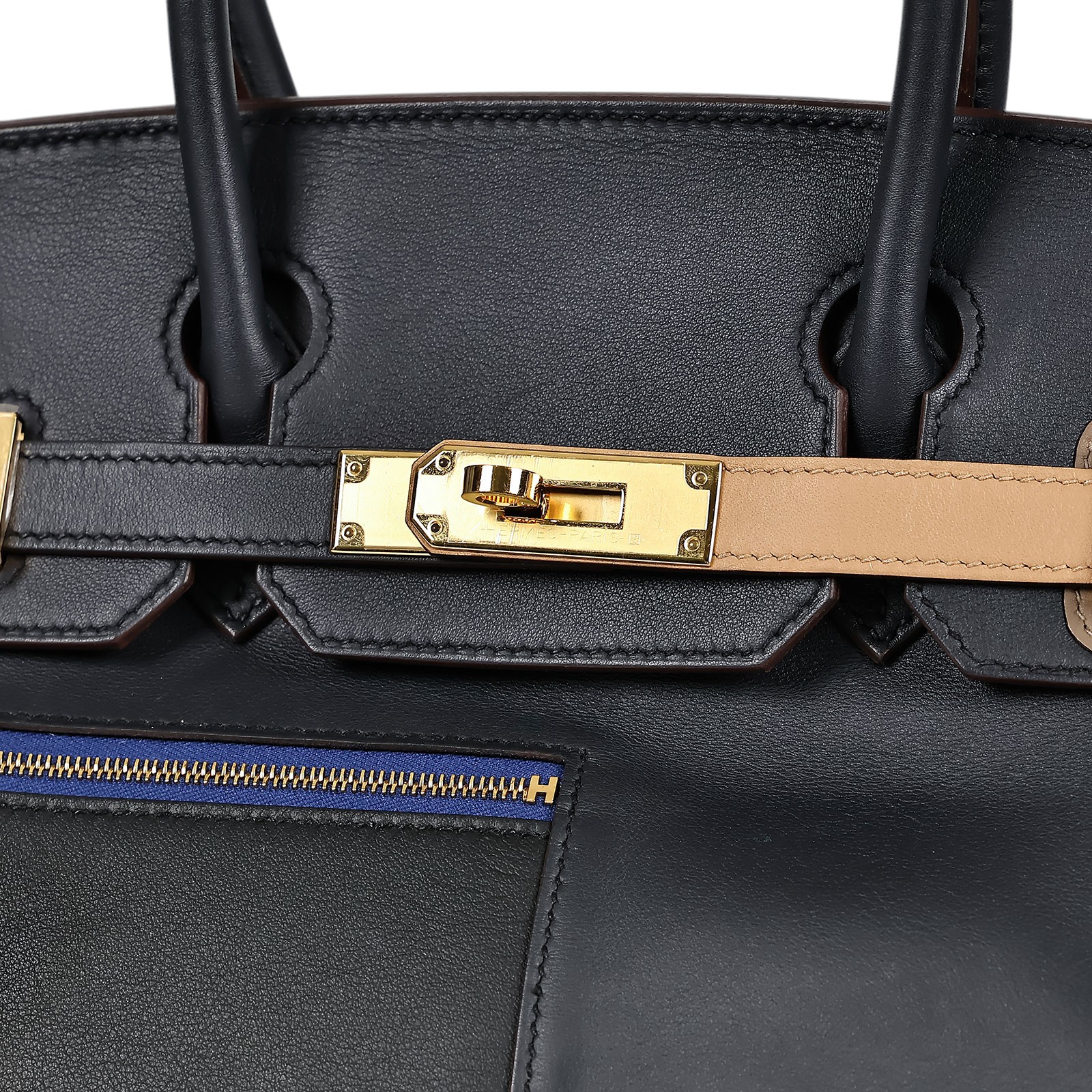 愛馬仕 Hermès Birkin Bag 柏金包 30 BK30 B刻 ☆深藍色BIRKIN 30 COLORMATIC 原廠盒子/防塵袋/雨衣/鎖組