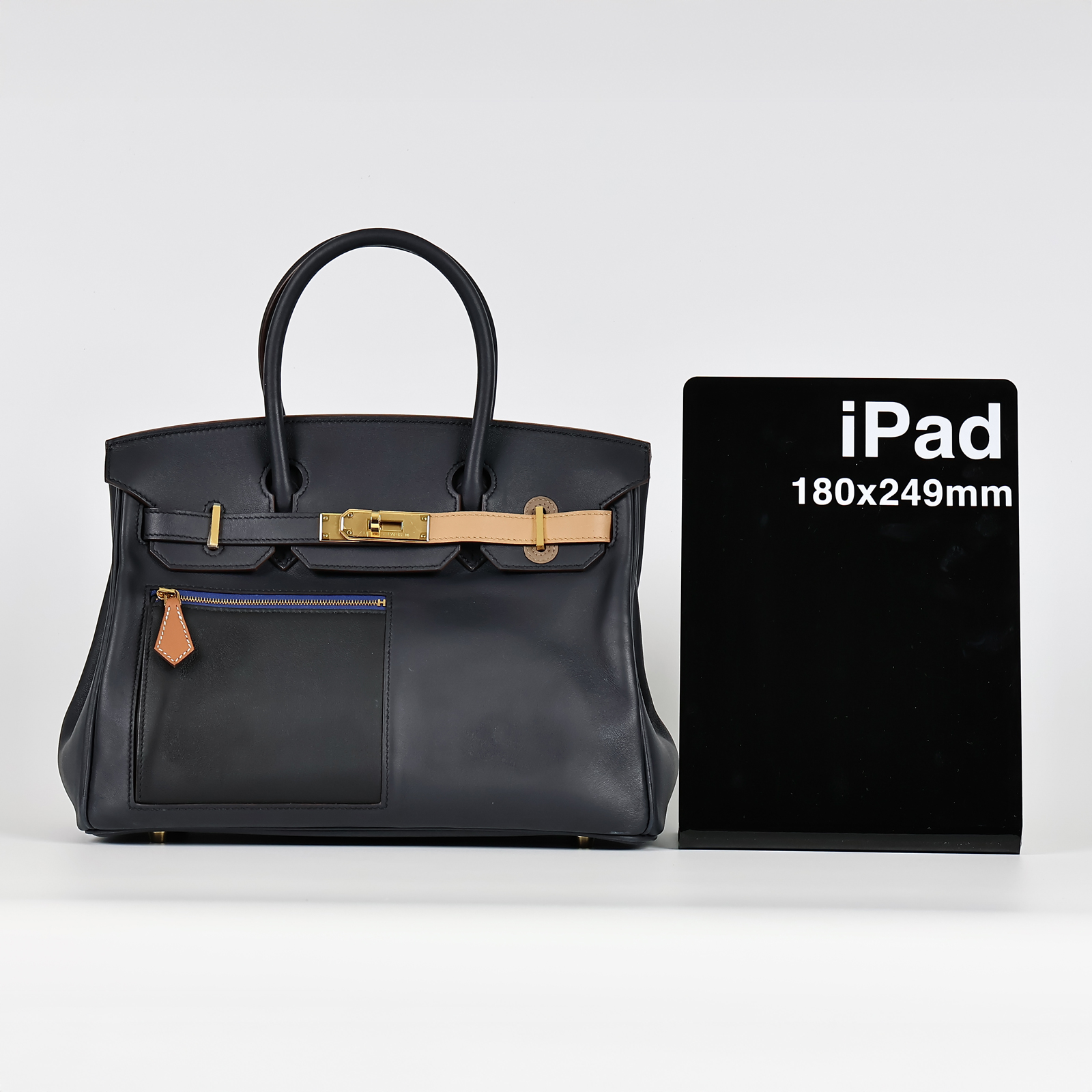 愛馬仕 Hermès Birkin Bag 柏金包 30 BK30 B刻 ☆深藍色BIRKIN 30 COLORMATIC 原廠盒子/防塵袋/雨衣/鎖組
