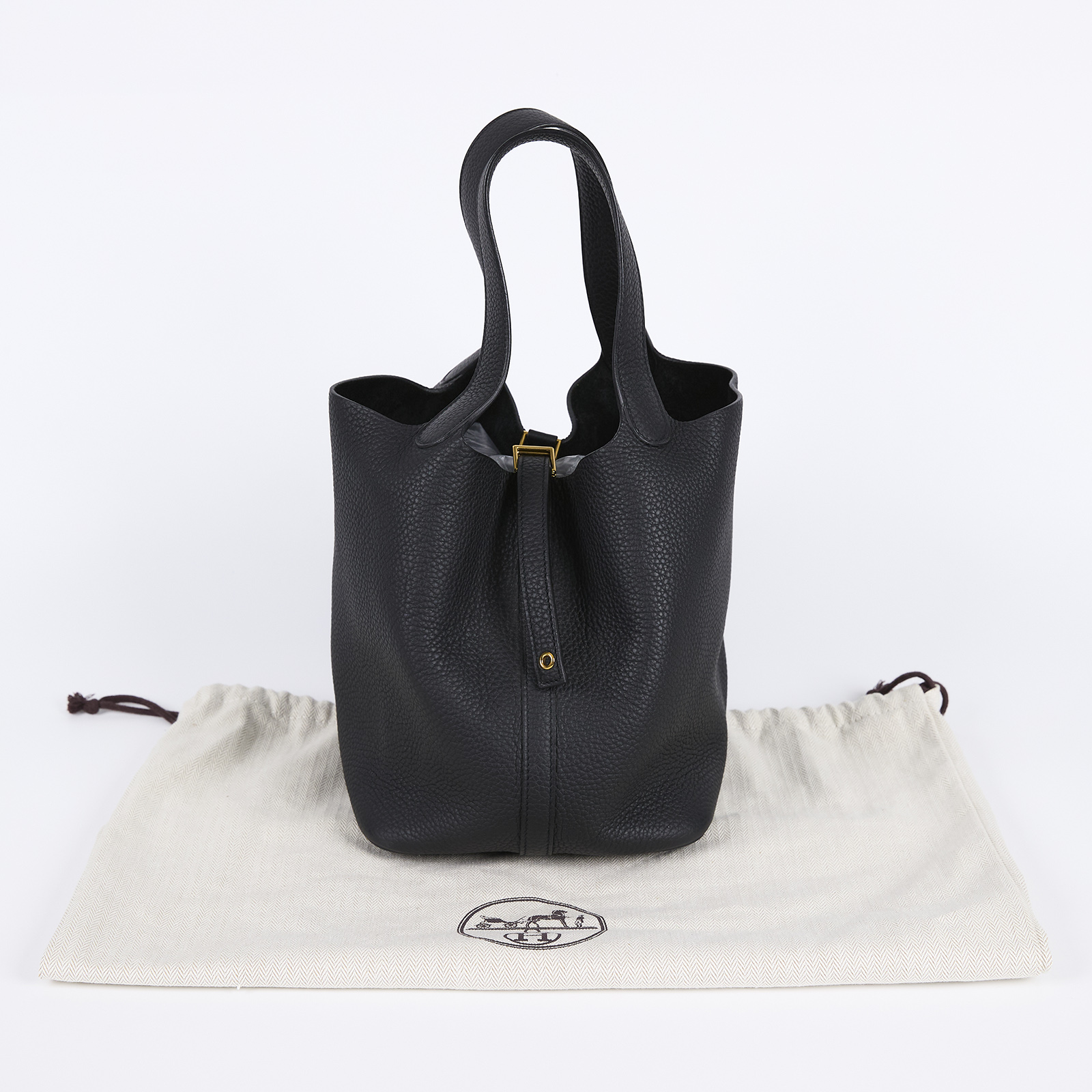愛馬仕 Hermès Picotin Lock 22 菜籃子包 PT22 Z 刻 黑金PICOTIN22 防塵袋/鎖組