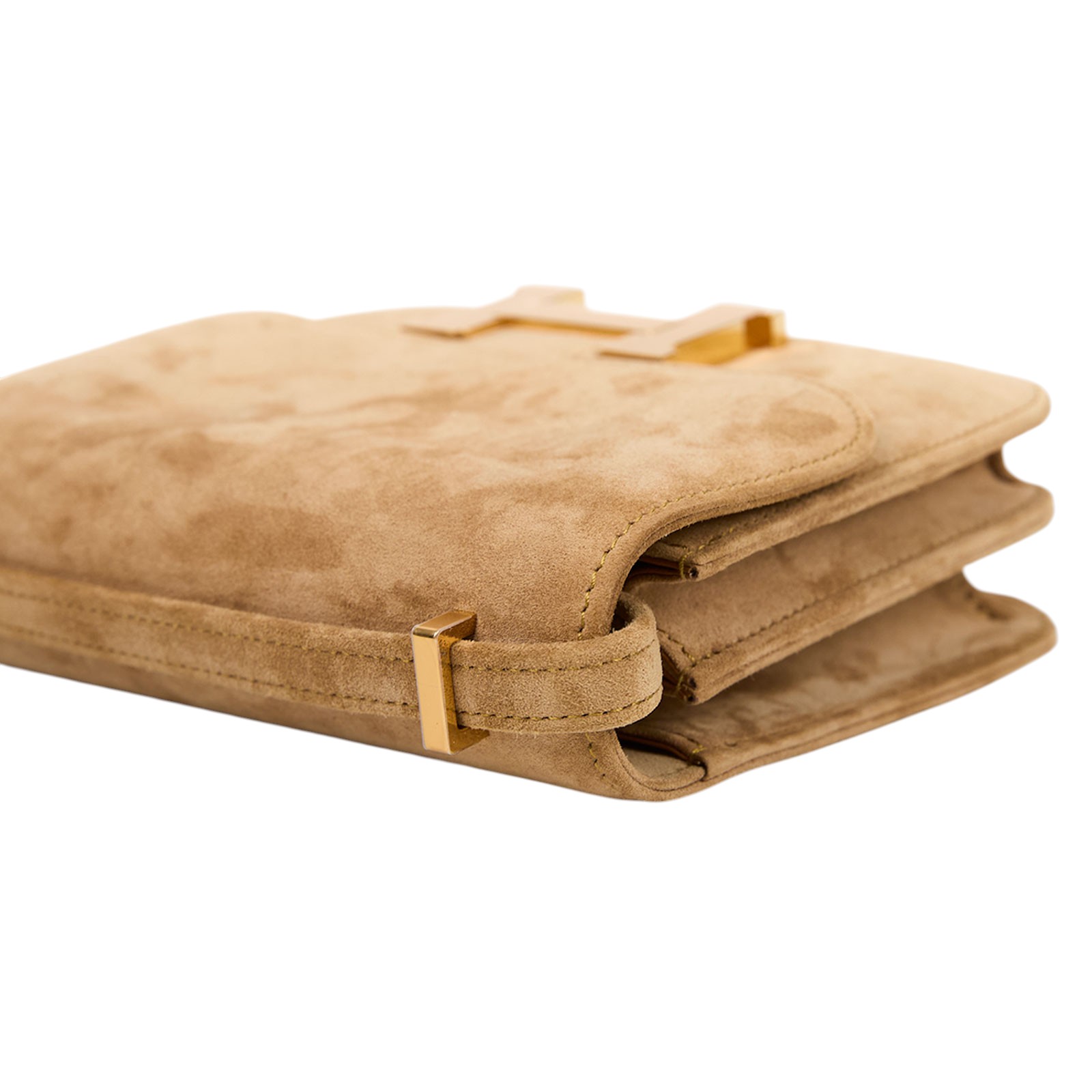 愛馬仕 Hermes Constance Bag 康康包 MIni 18 CN18 U刻 麂皮 Mini Constance 18 OCRE 原廠盒子