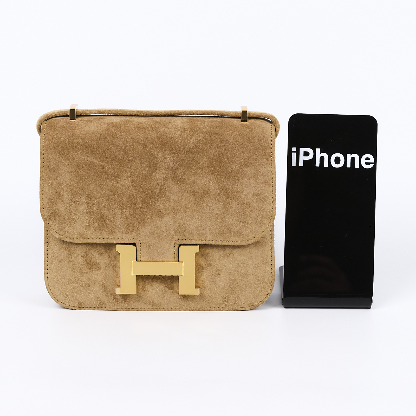 愛馬仕 Hermes Constance Bag 康康包 MIni 18 CN18 U刻 麂皮 Mini Constance 18 OCRE 原廠盒子