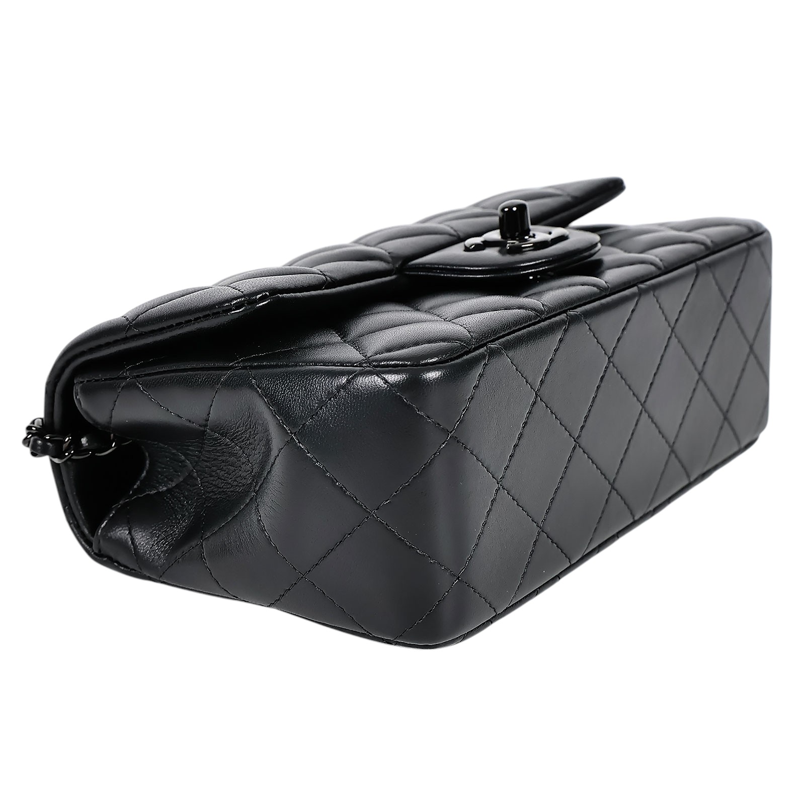 香奈兒 CHANEL Coco Handle 20 手提 側背 斜背包  晶片款 SO BLACK羊皮 HANDLE COCO20 無附屬品
