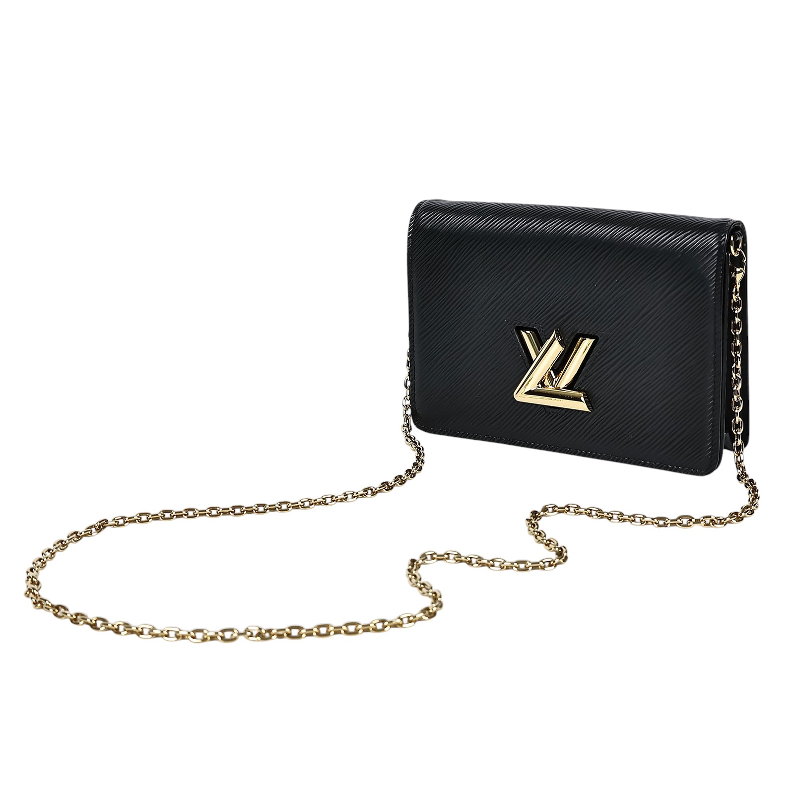 路易威登 LOUIS VUITTON LV Twist 黑金扣 鏈帶包 黑色 M68750 晶片款 黑EPI WOC 防塵袋